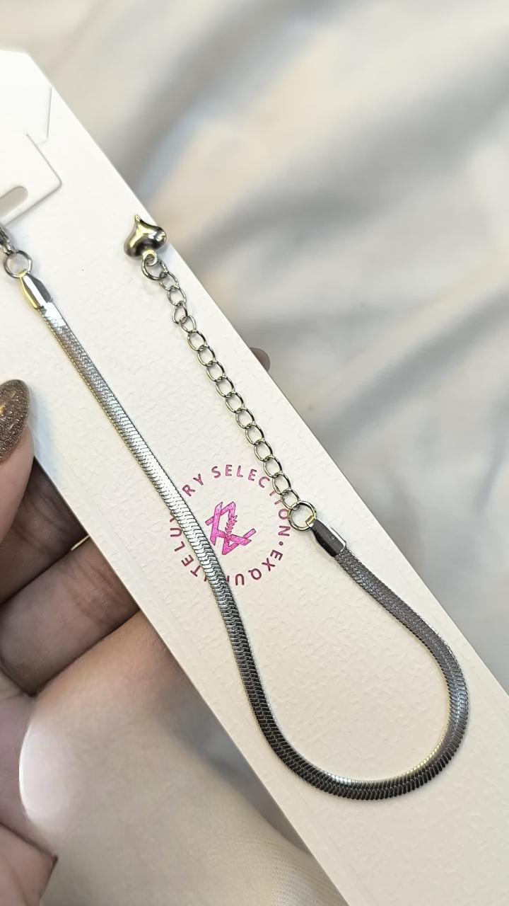 Snake Chain Anklet RJ64(single feet) silver