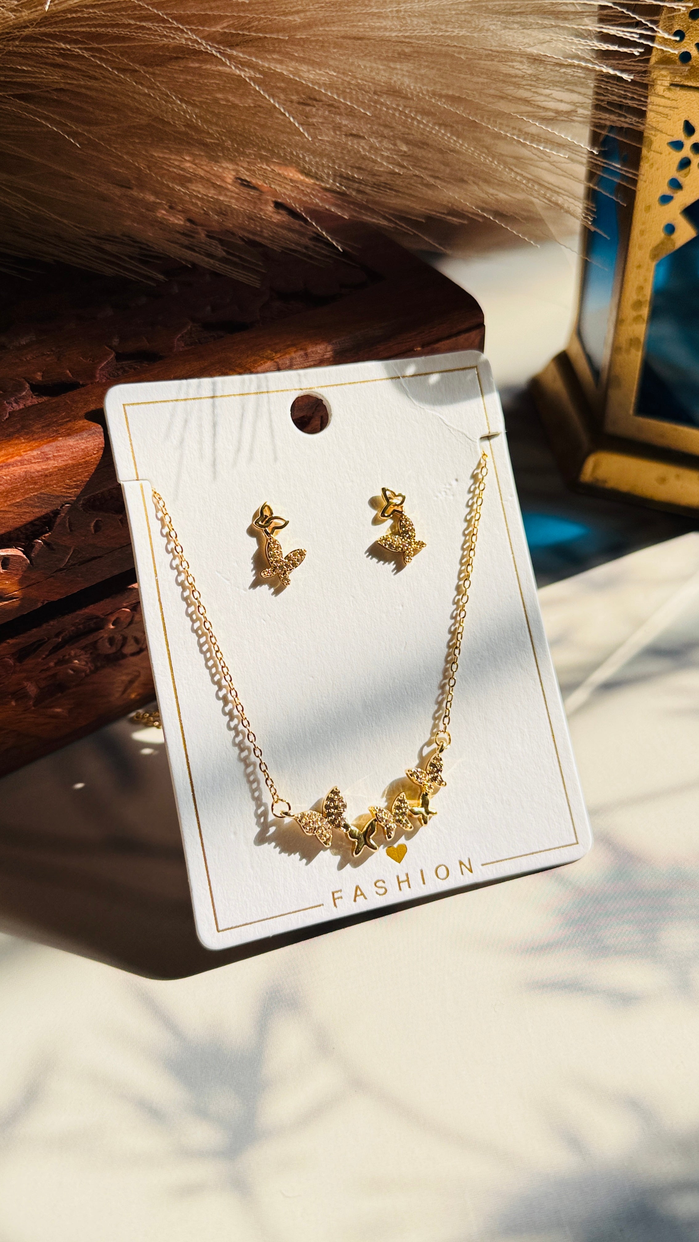 Butterfly Love Antitarnish Necklace Set RJ308