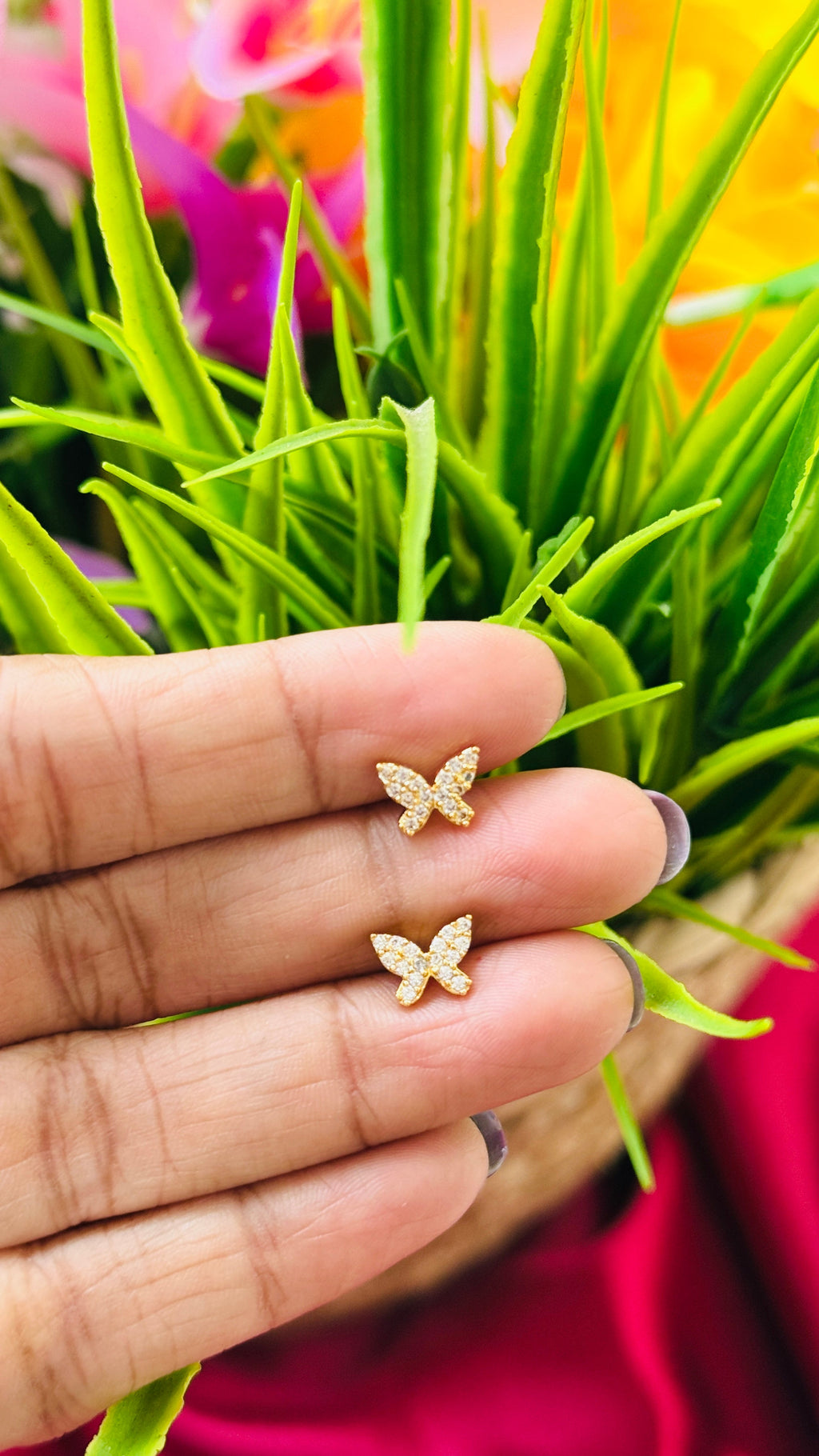 Gold Plated ButterFly Nosepins/Stud RJ249