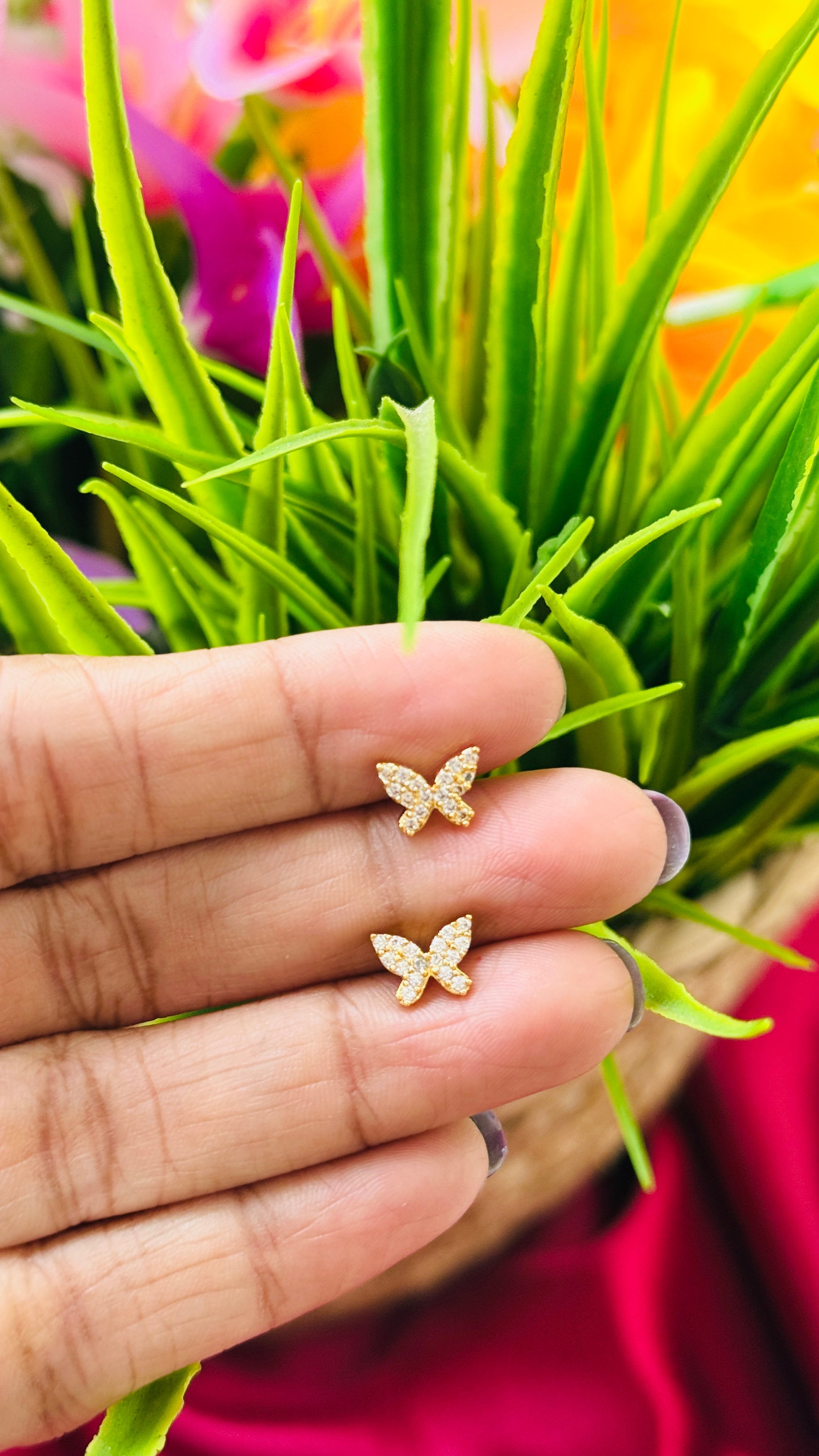 Gold Plated ButterFly Nosepins/Stud RJ249