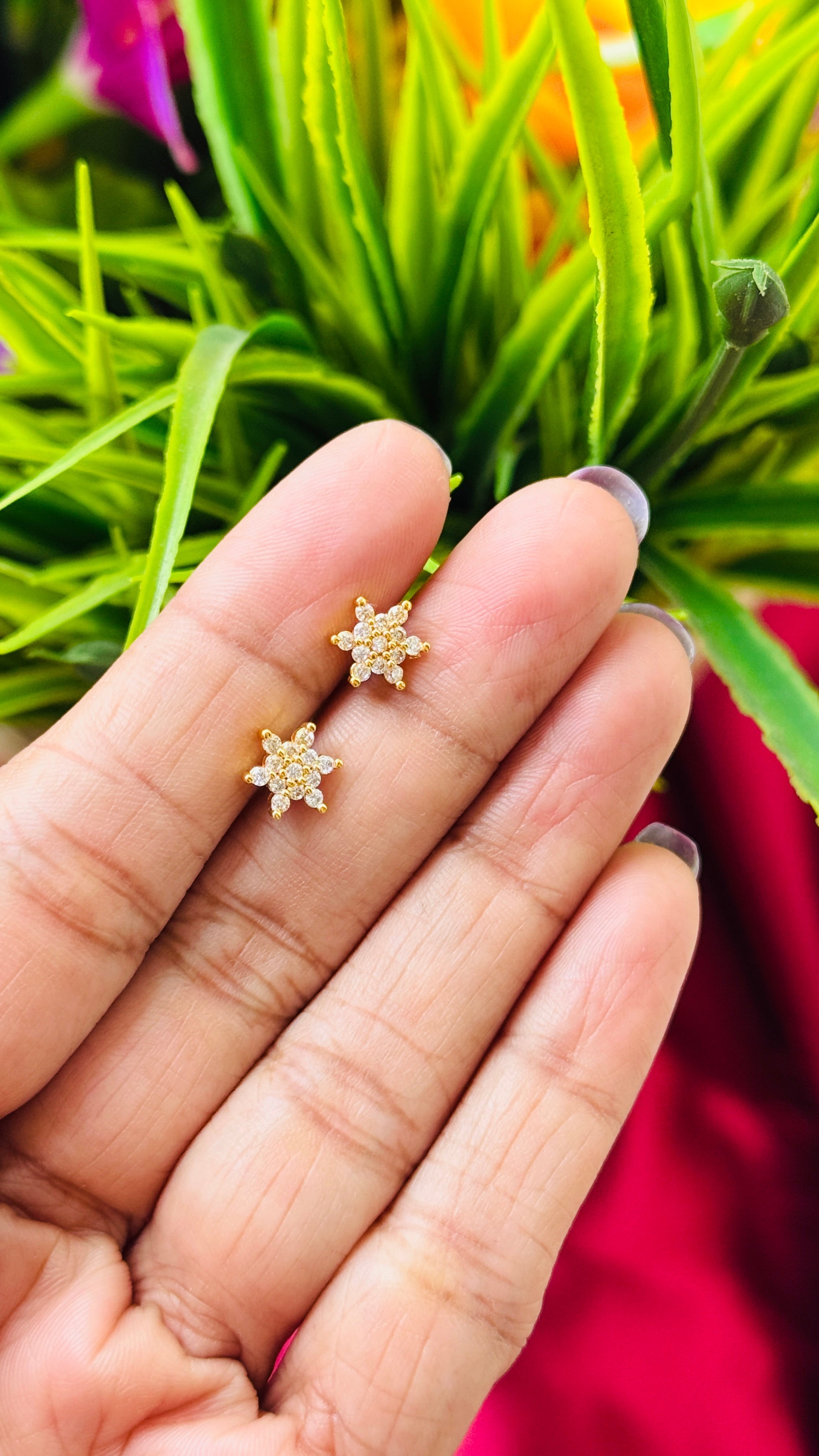 Gold Plated MariGold Nosepins/Stud RJ250