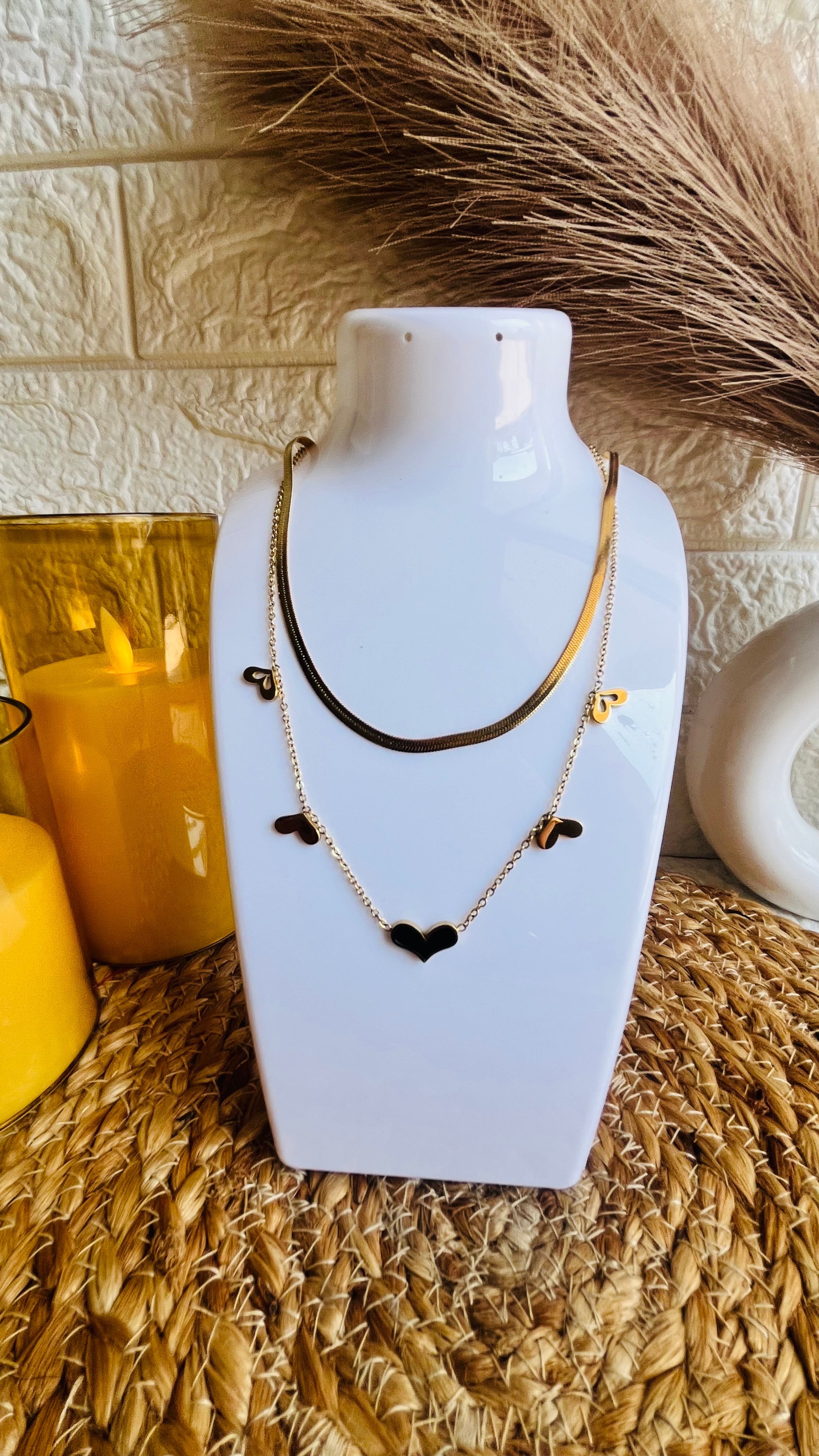 Gold replica | Anti tarnish double layer necklace