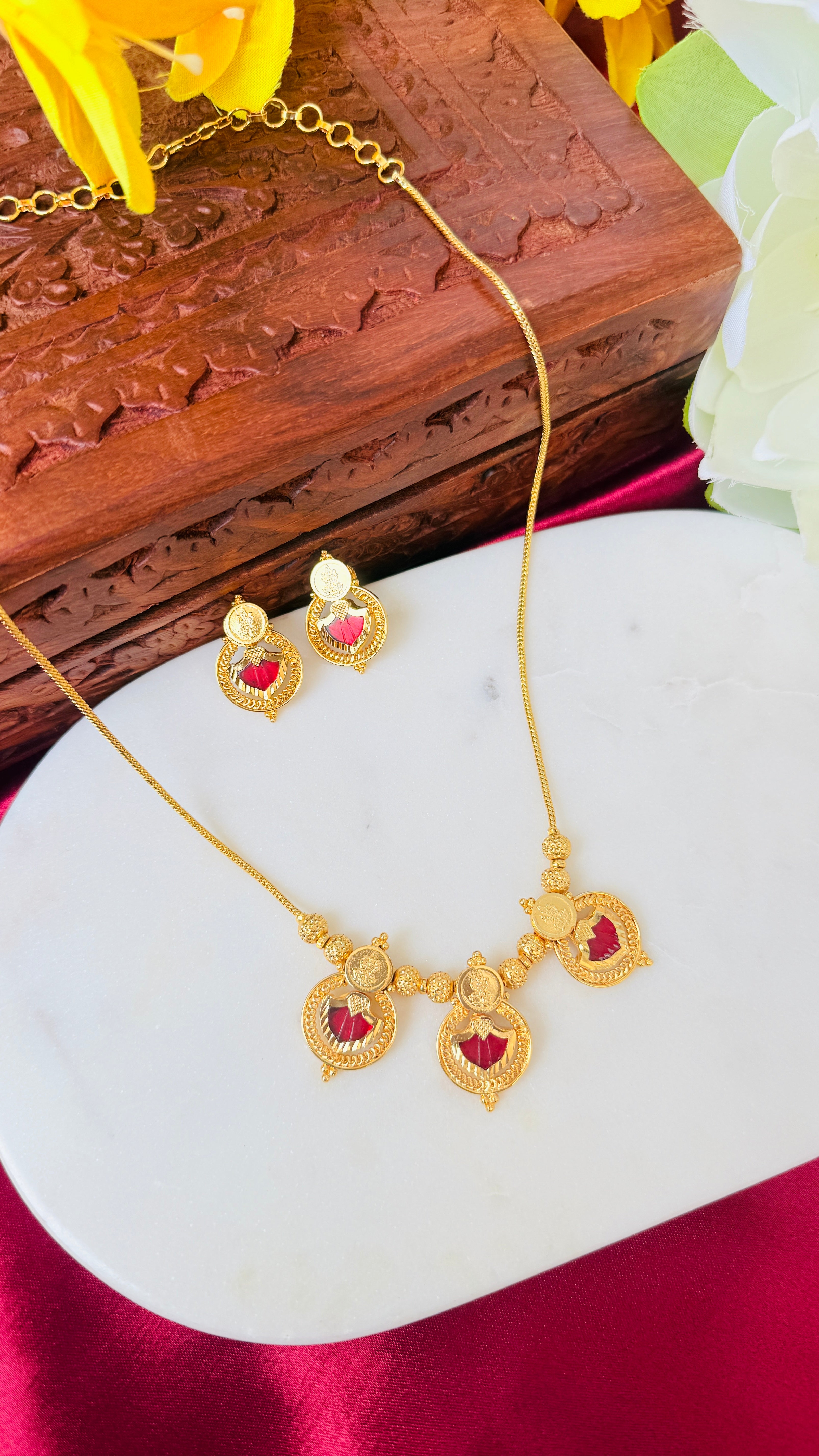 Palakka Short Necklace + Stud RJ352