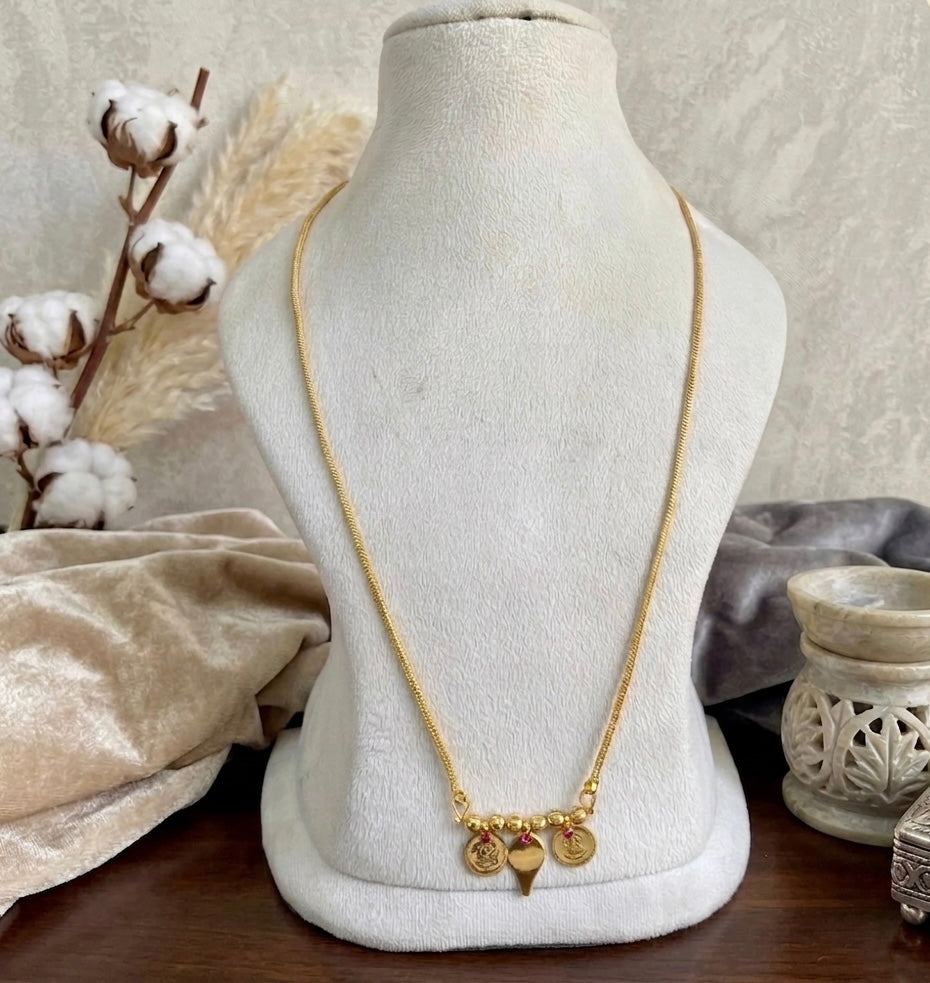 Ela Thali with Chain Gold Plated  RJ356