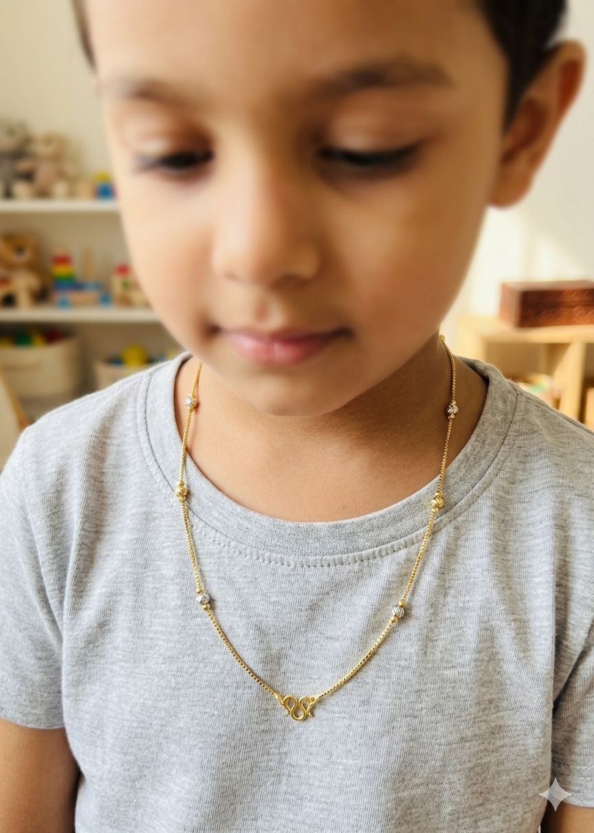 Dual tone Gold Plated Daily Wear Chain RJ380