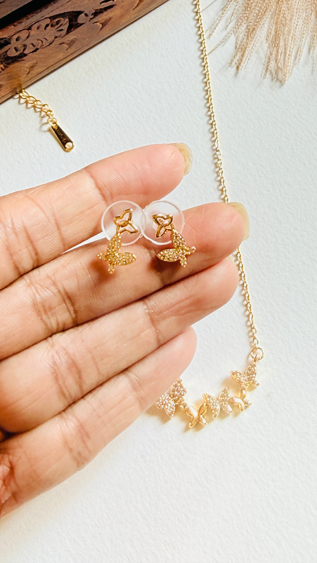 Butterfly Love Antitarnish Necklace Set RJ308
