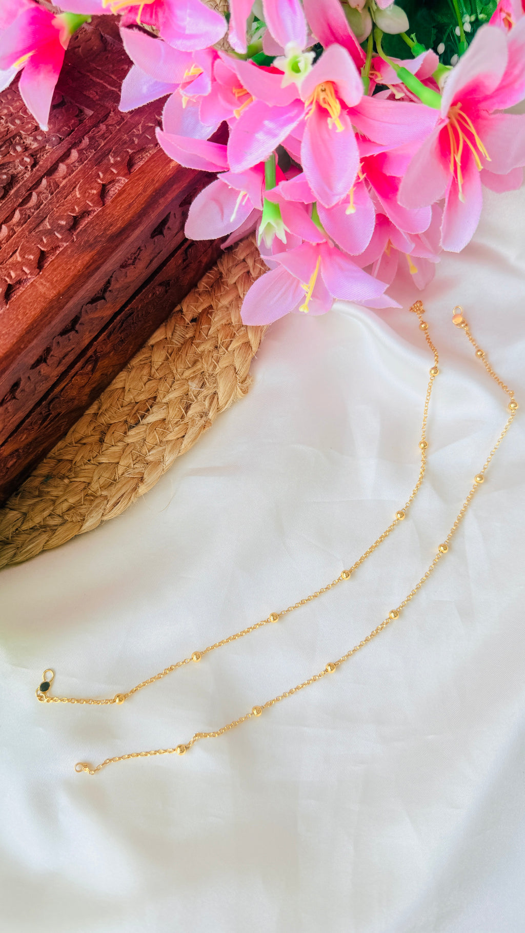 Parasparam Gold Plated Anklets RJ414