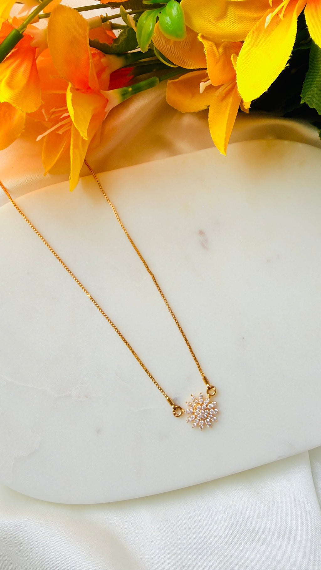 Poovu Cute Diamond Replica Necklace RJ359