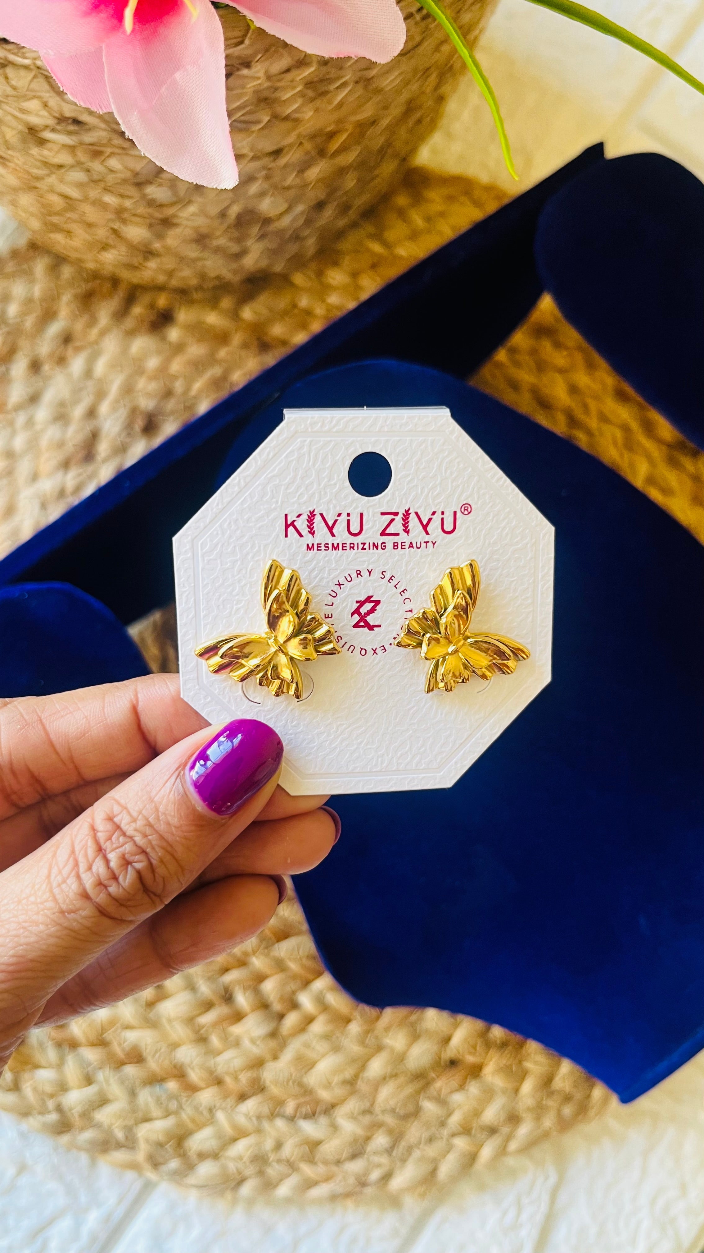 Anti tarnish Butterfly Earring