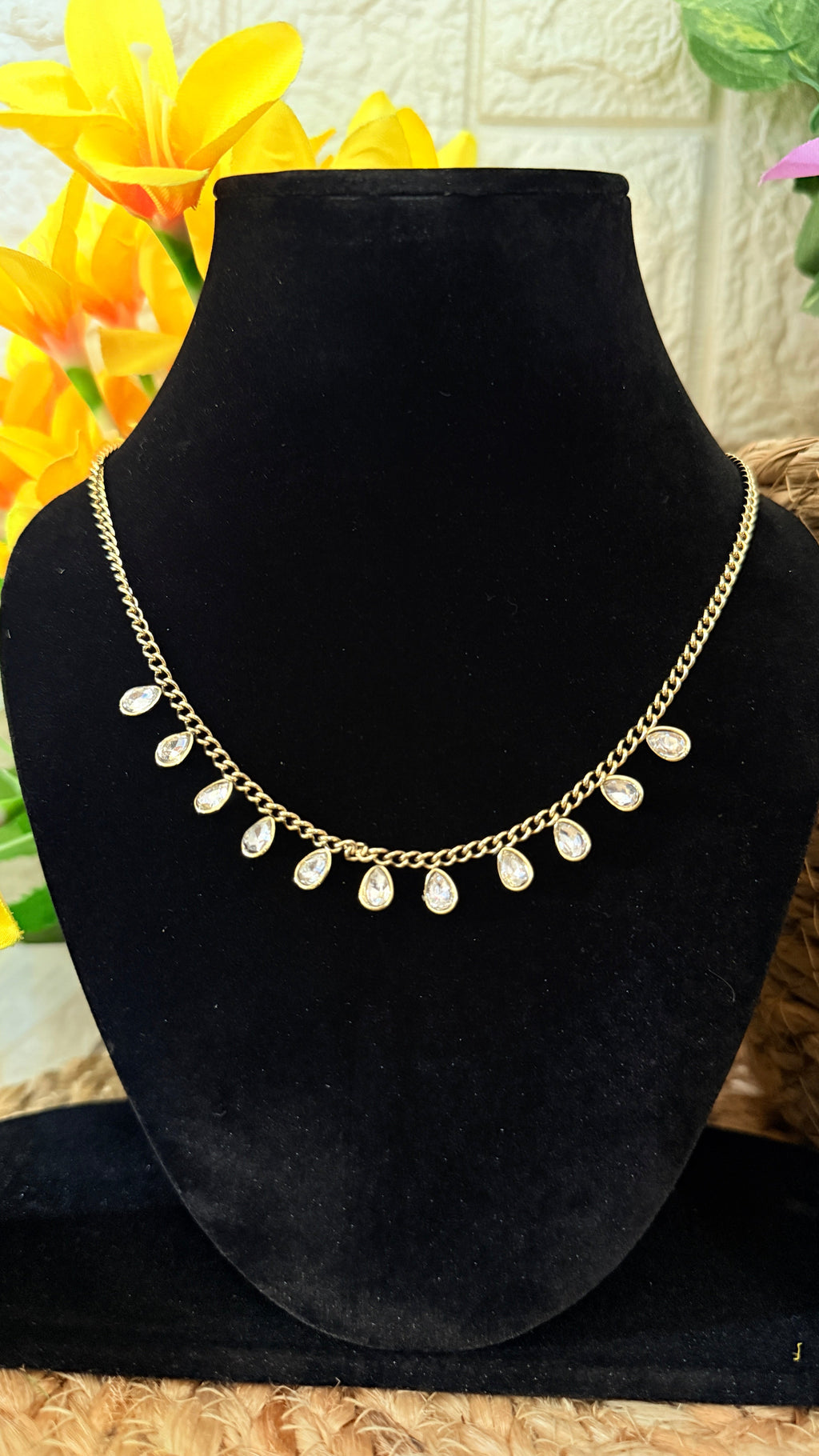 Rain Drops Anti tarnish stainless steel neck Chain RJ105