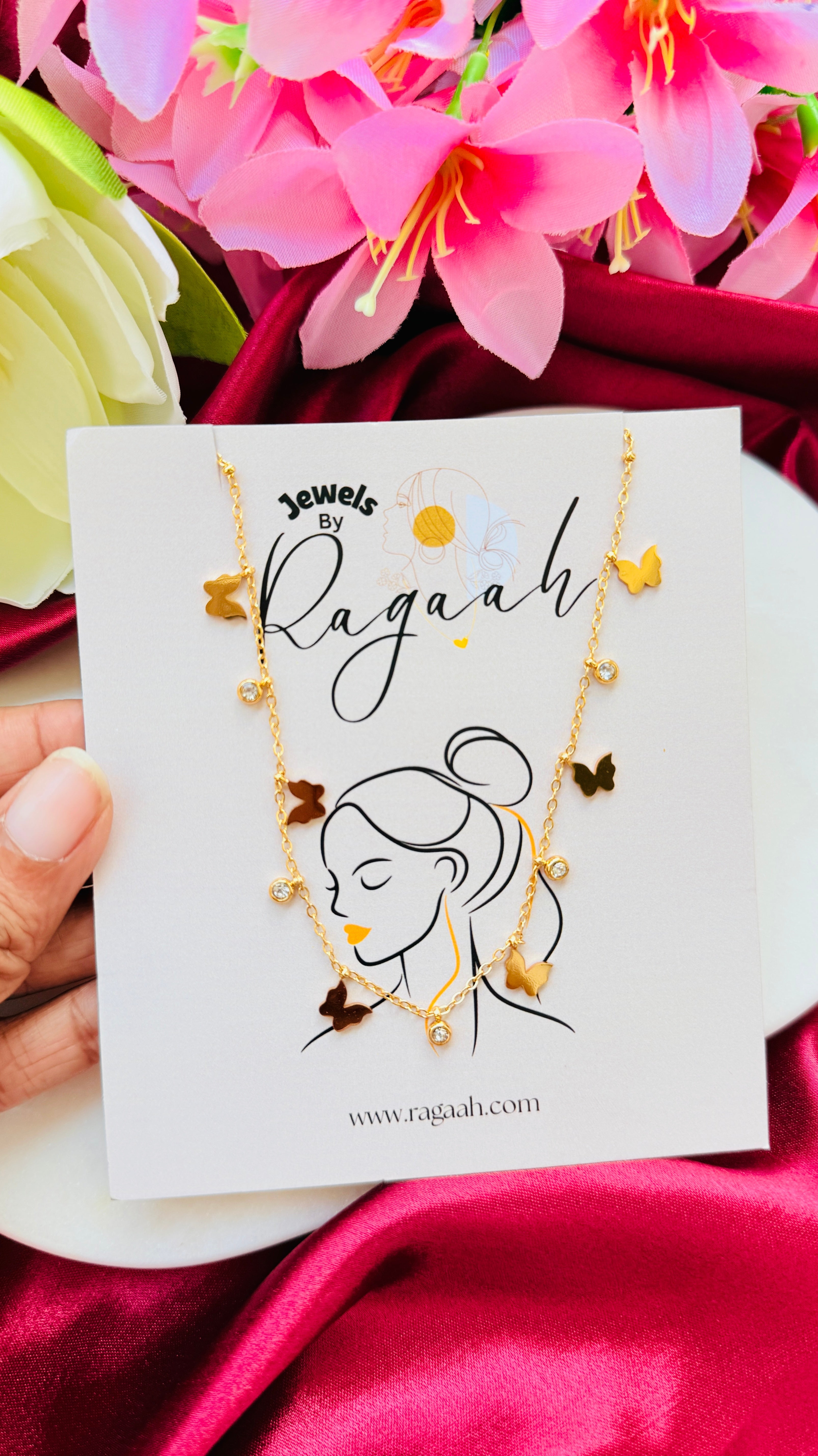 Butterfly Bliss Anti Tarnish Necklace RJ246