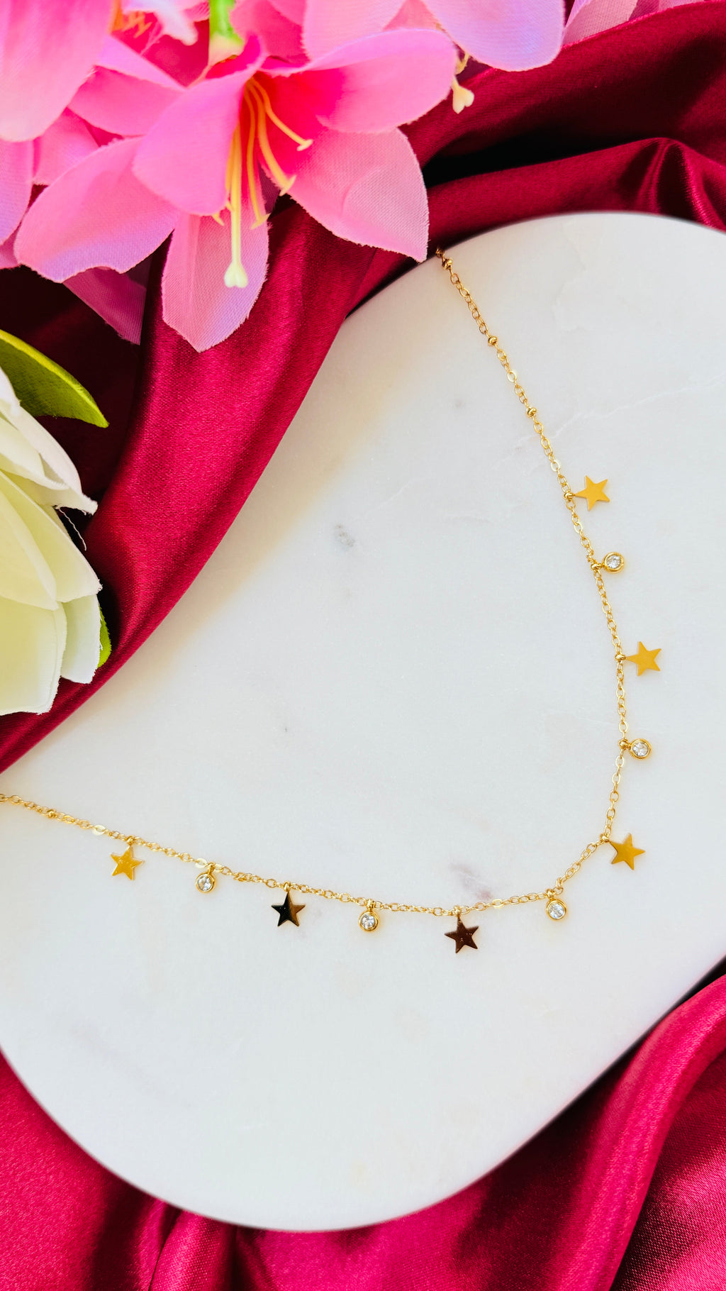 Golden Galaxy Anti Tarnish Necklace RJ243