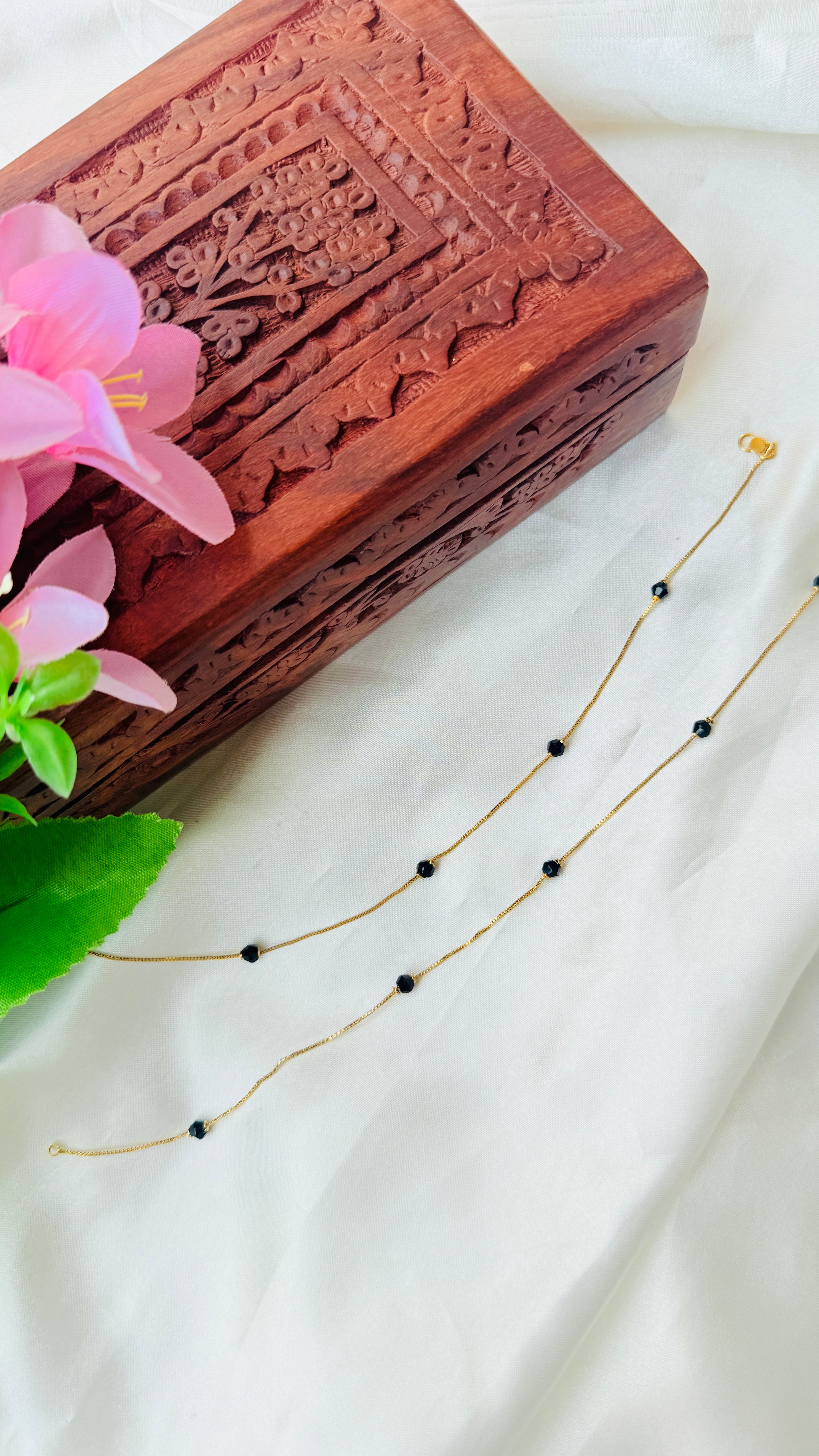 Mangalsutra Gold Plated Anklets RJ372