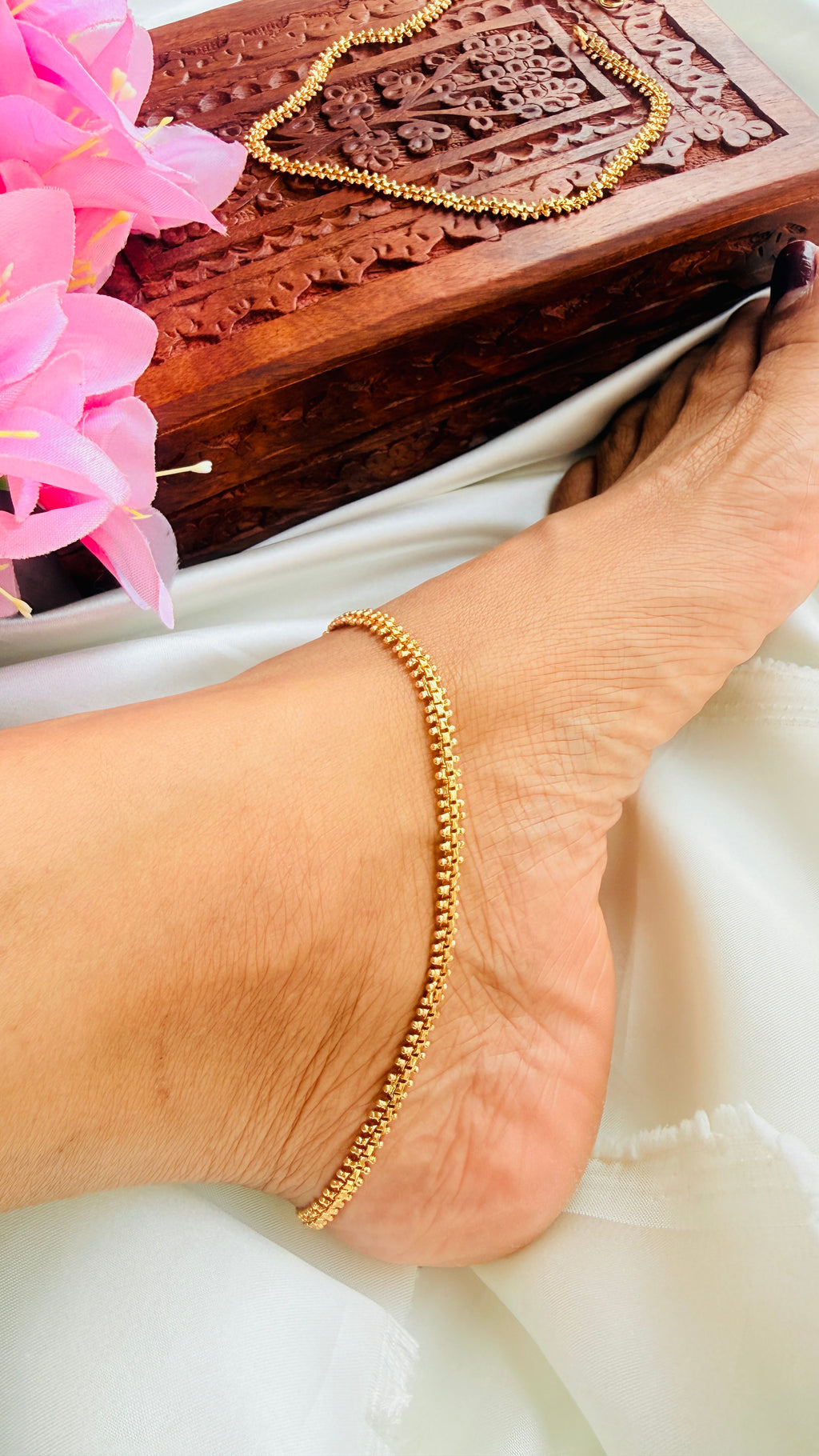 Mayoora Gold Plated Anklets RJ387