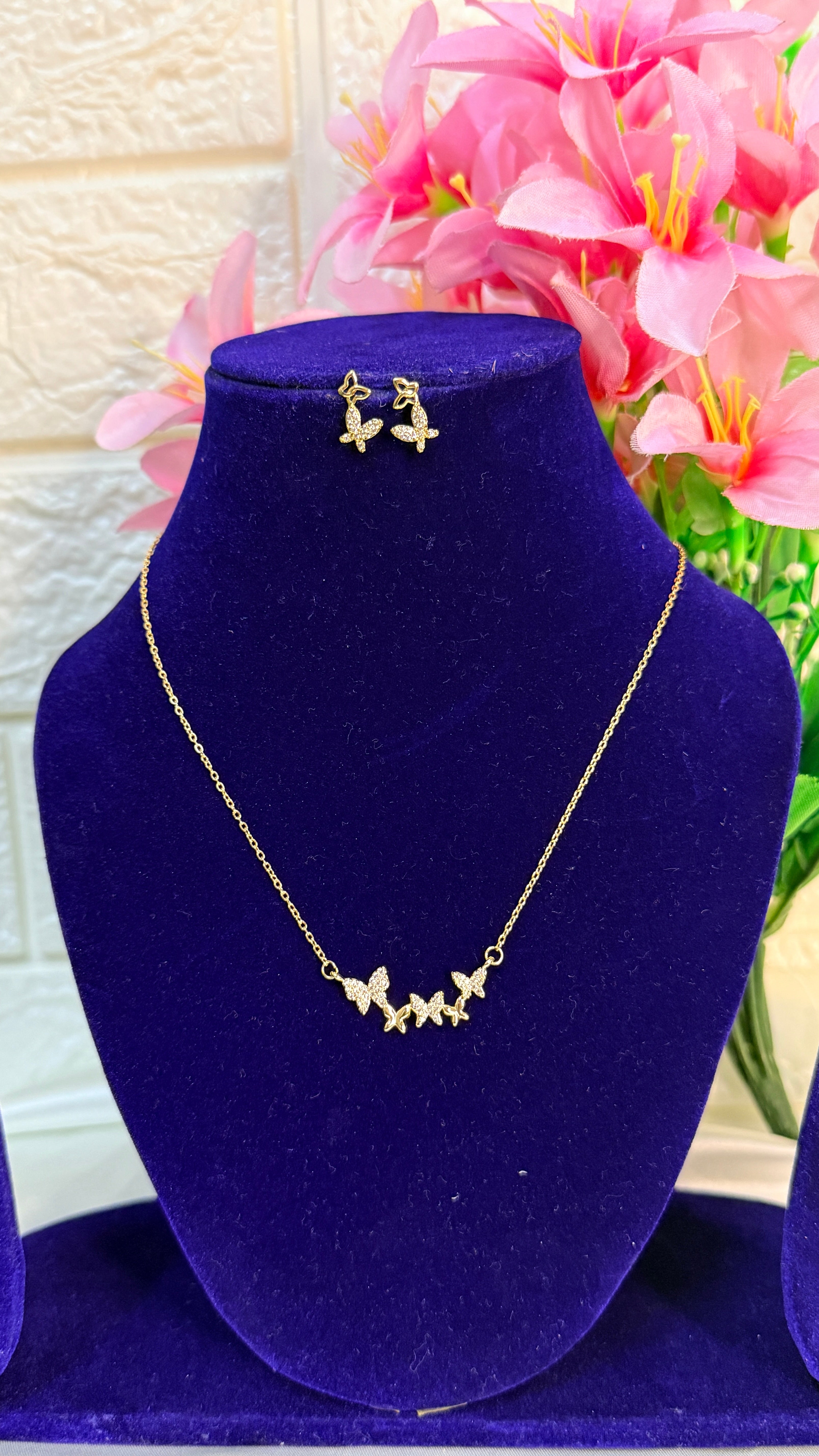 Butterfly Love Antitarnish Necklace Set RJ308