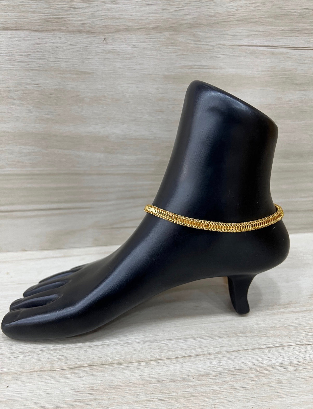 Thick Snake Gold Plated Anklets RJ415
