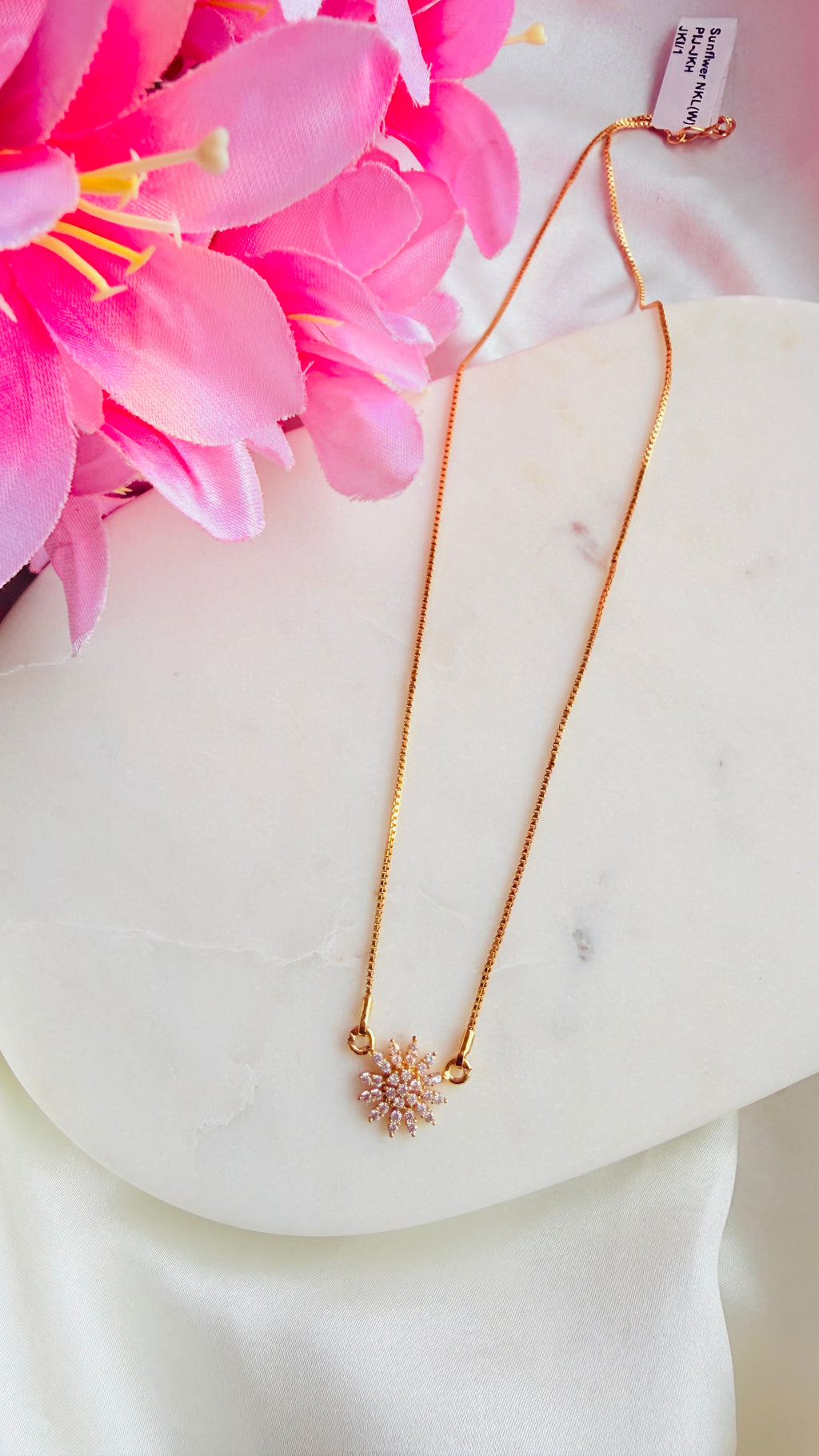 Poovu Cute Diamond Replica Necklace RJ359