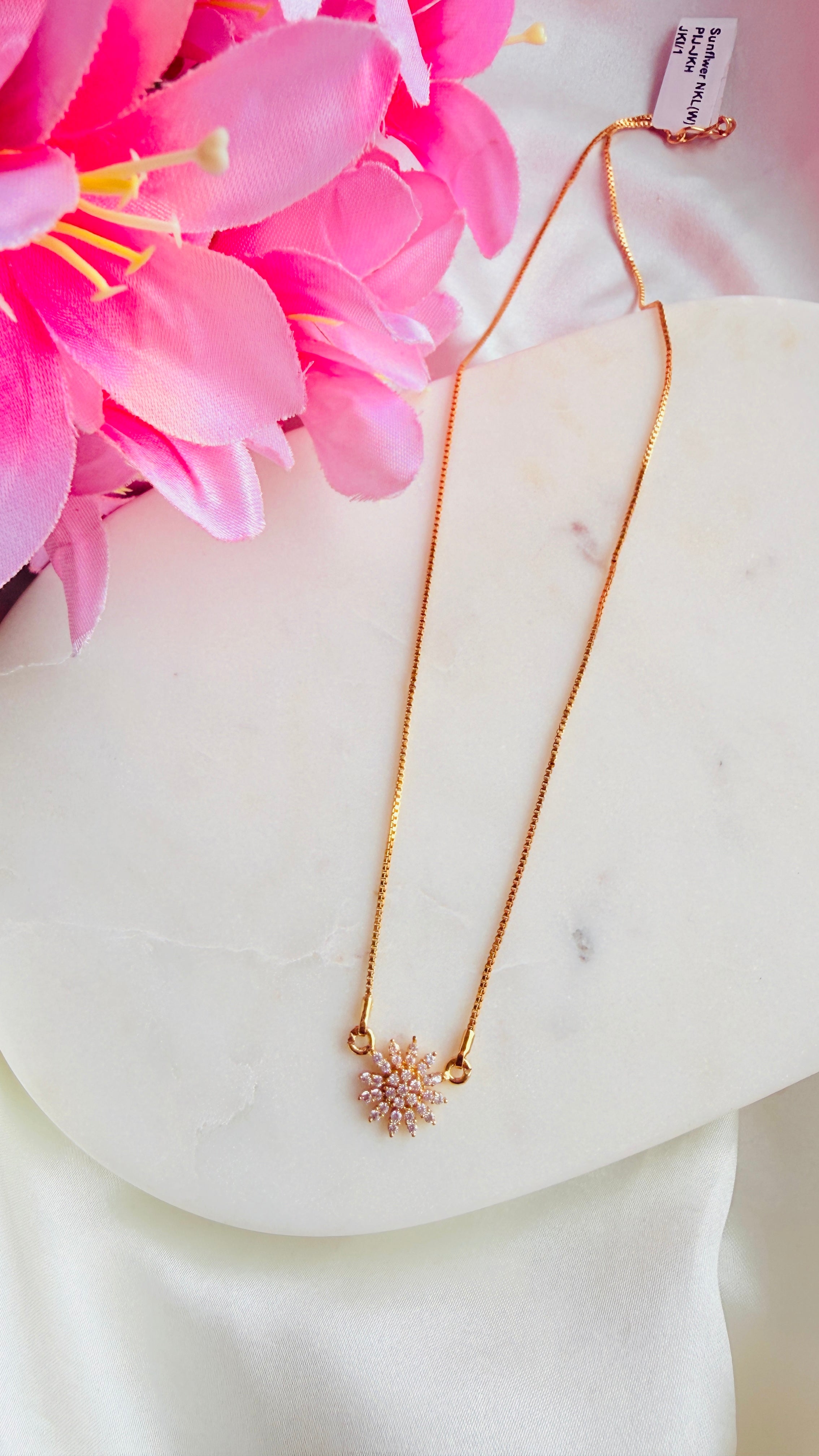 Poovu Cute Diamond Replica Necklace RJ359