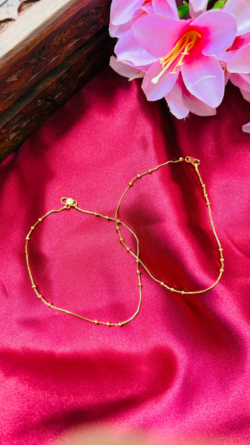 Triple Beads Anklets RJ247 Thick