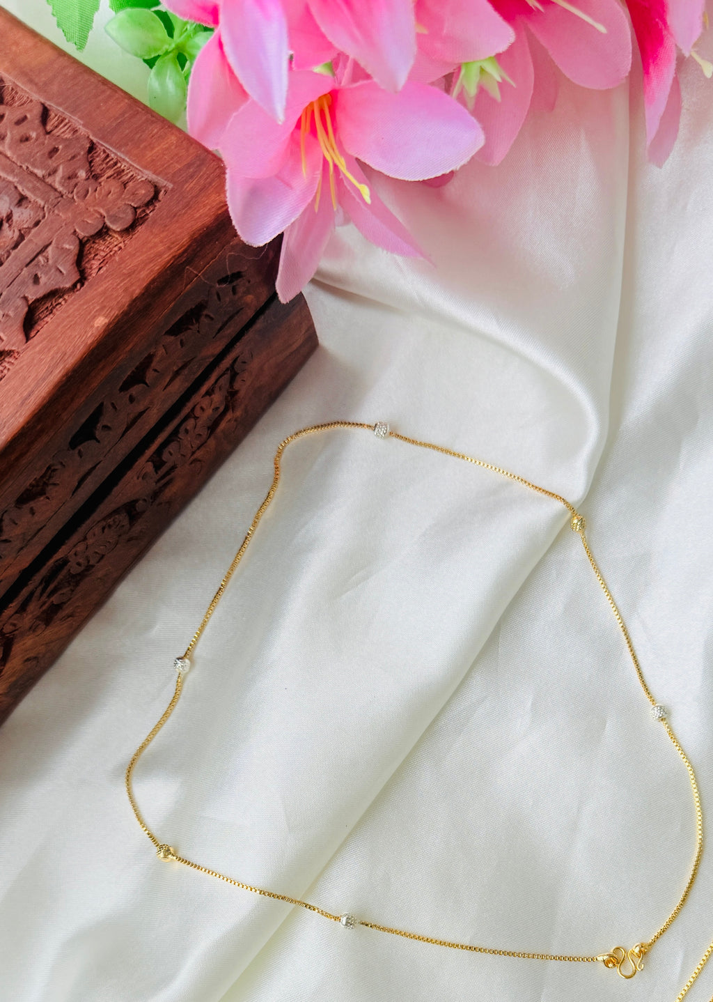 Dual tone Gold Plated Daily Wear Chain RJ380