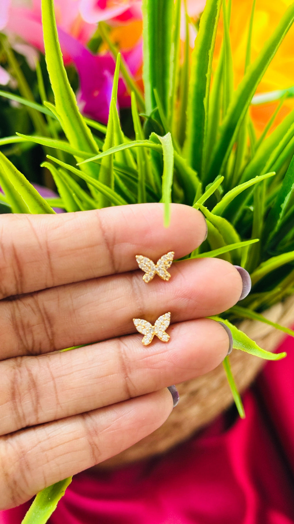 Gold Plated ButterFly Nosepins/Stud RJ249