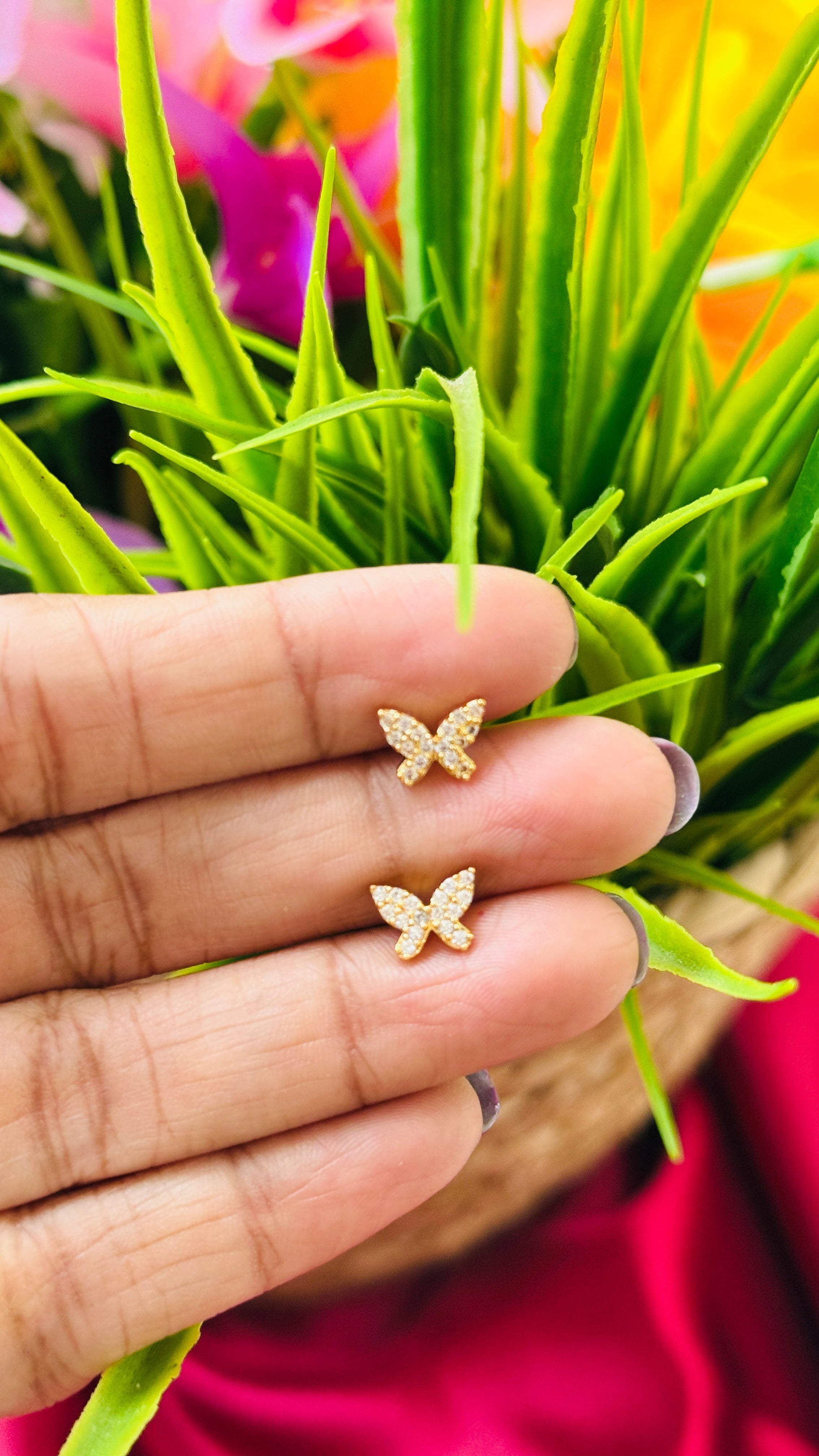 Gold Plated ButterFly Nosepins/Stud RJ249