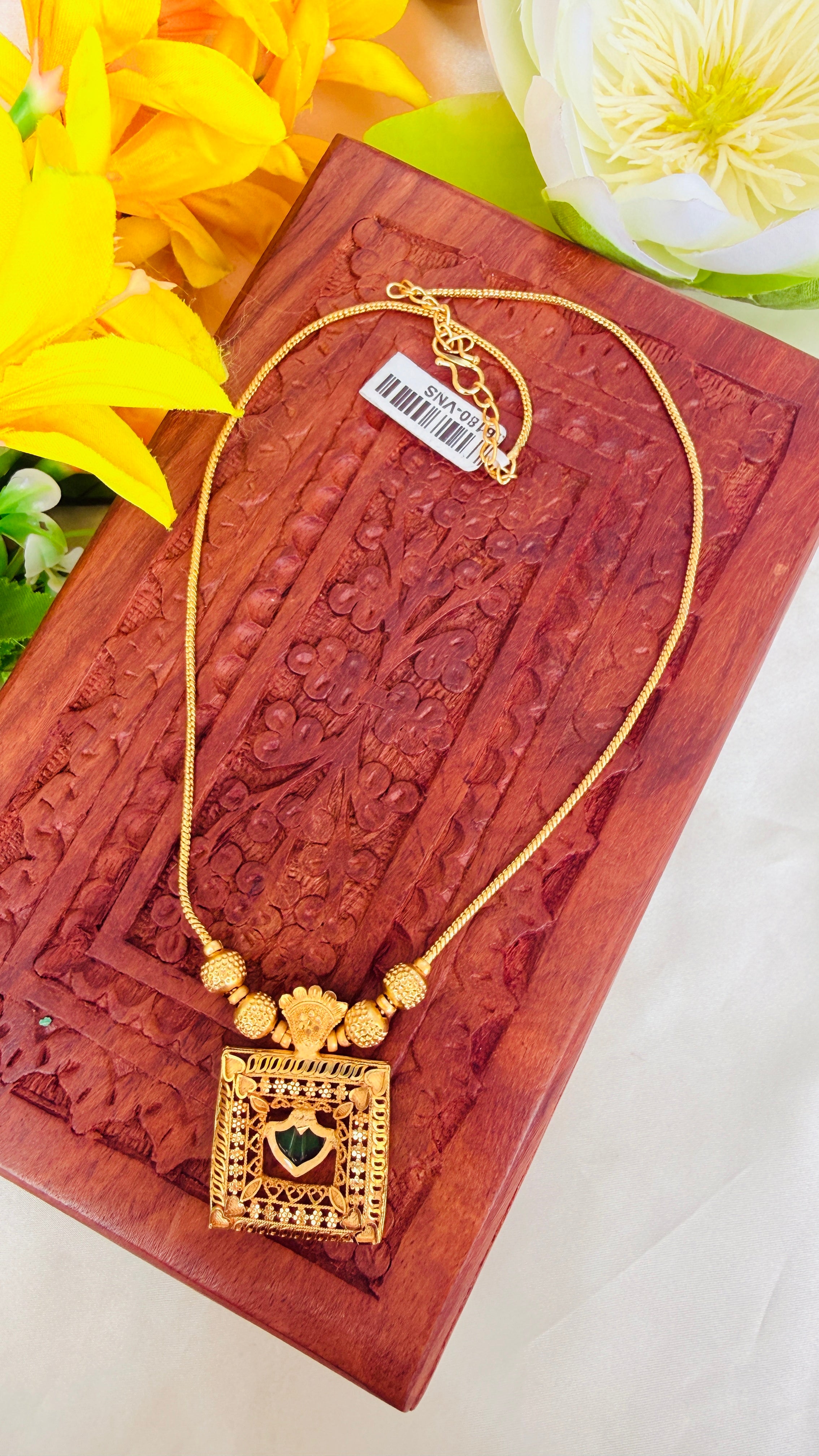 Palakka Square Short Necklacs RJ346