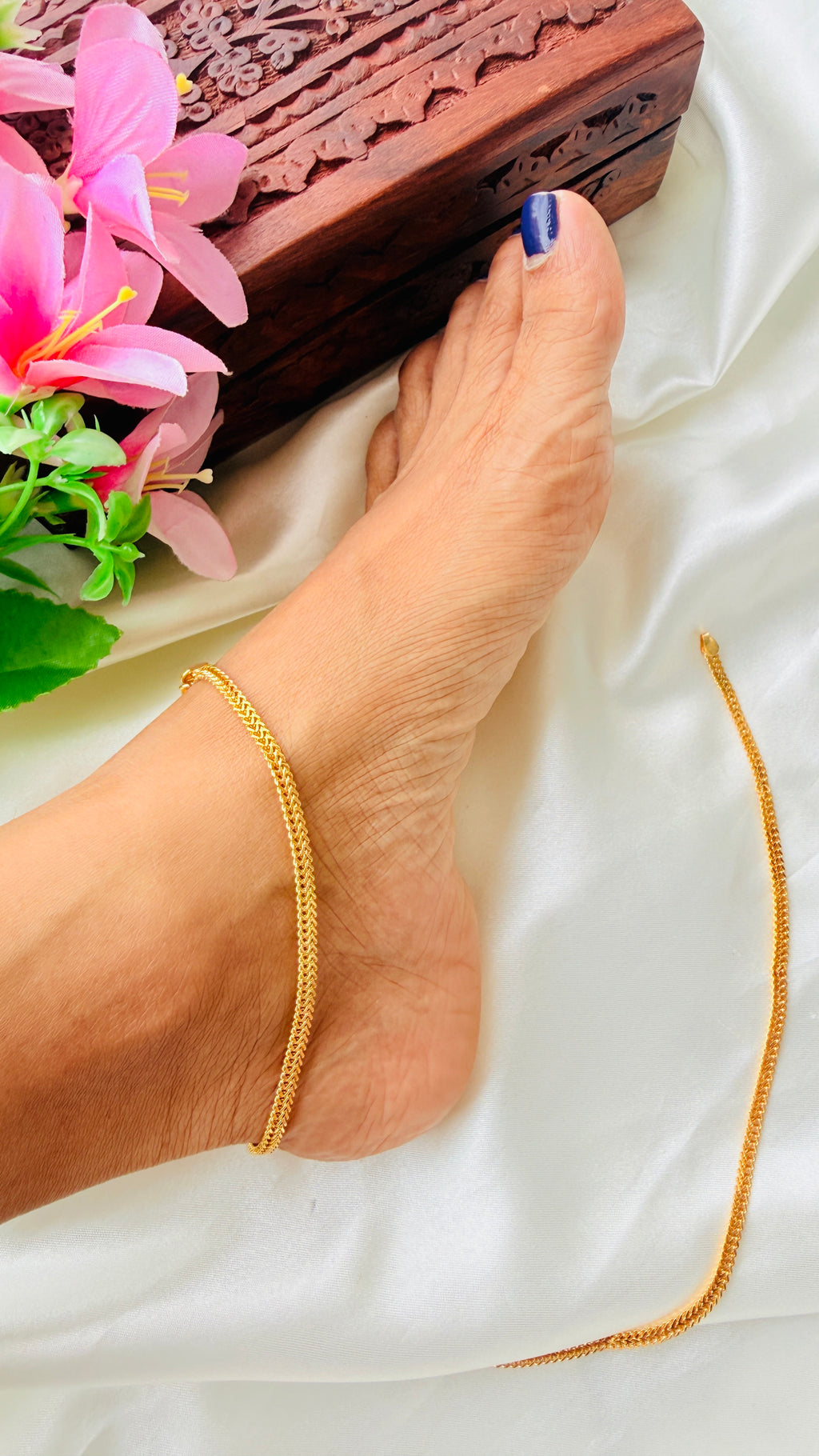Minnimini Thin Gold Plated Anklets RJ374
