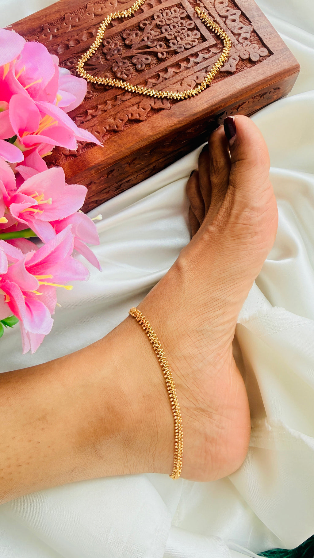 Mayoora Gold Plated Anklets RJ387