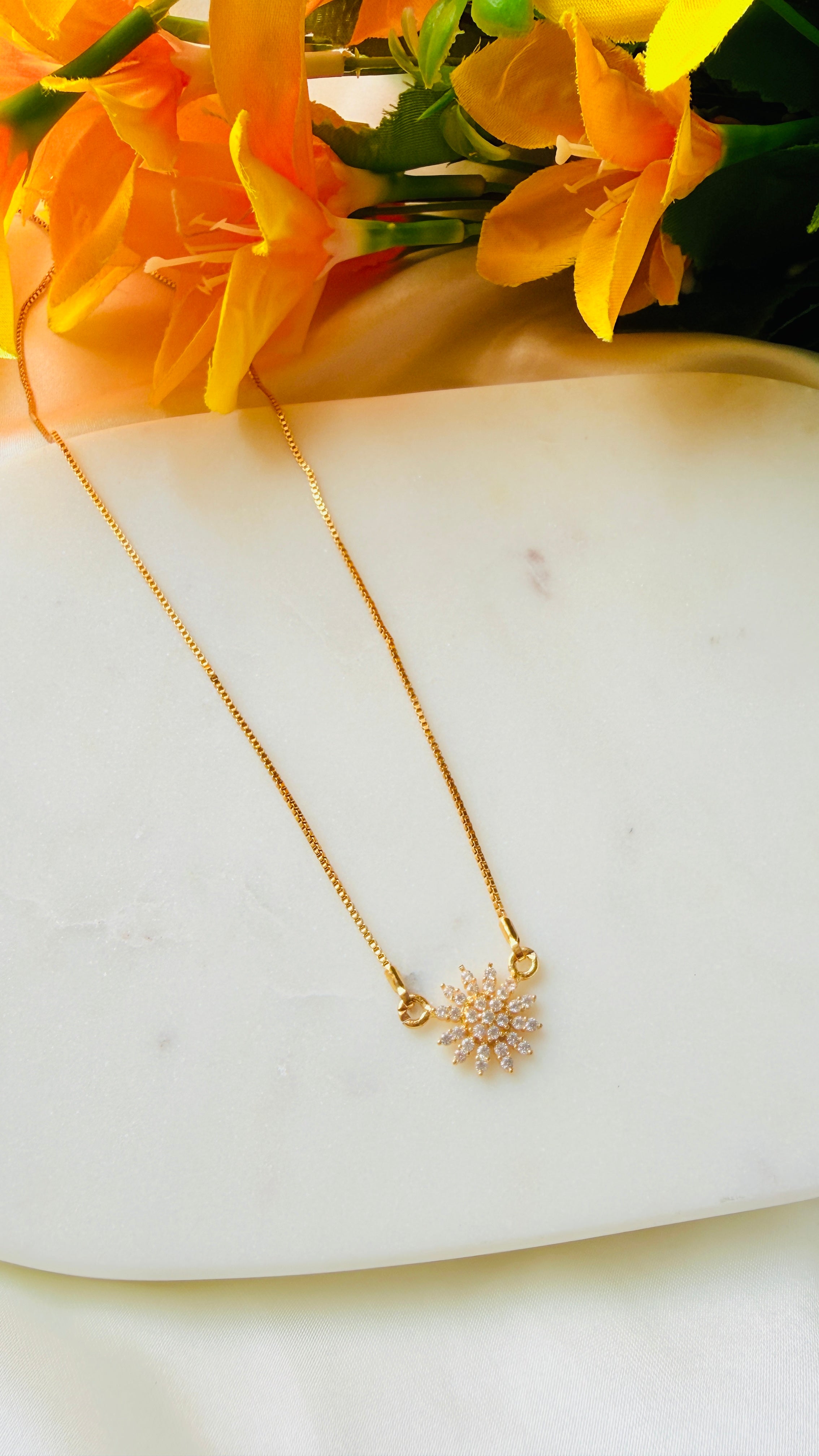 Poovu Cute Diamond Replica Necklace RJ359