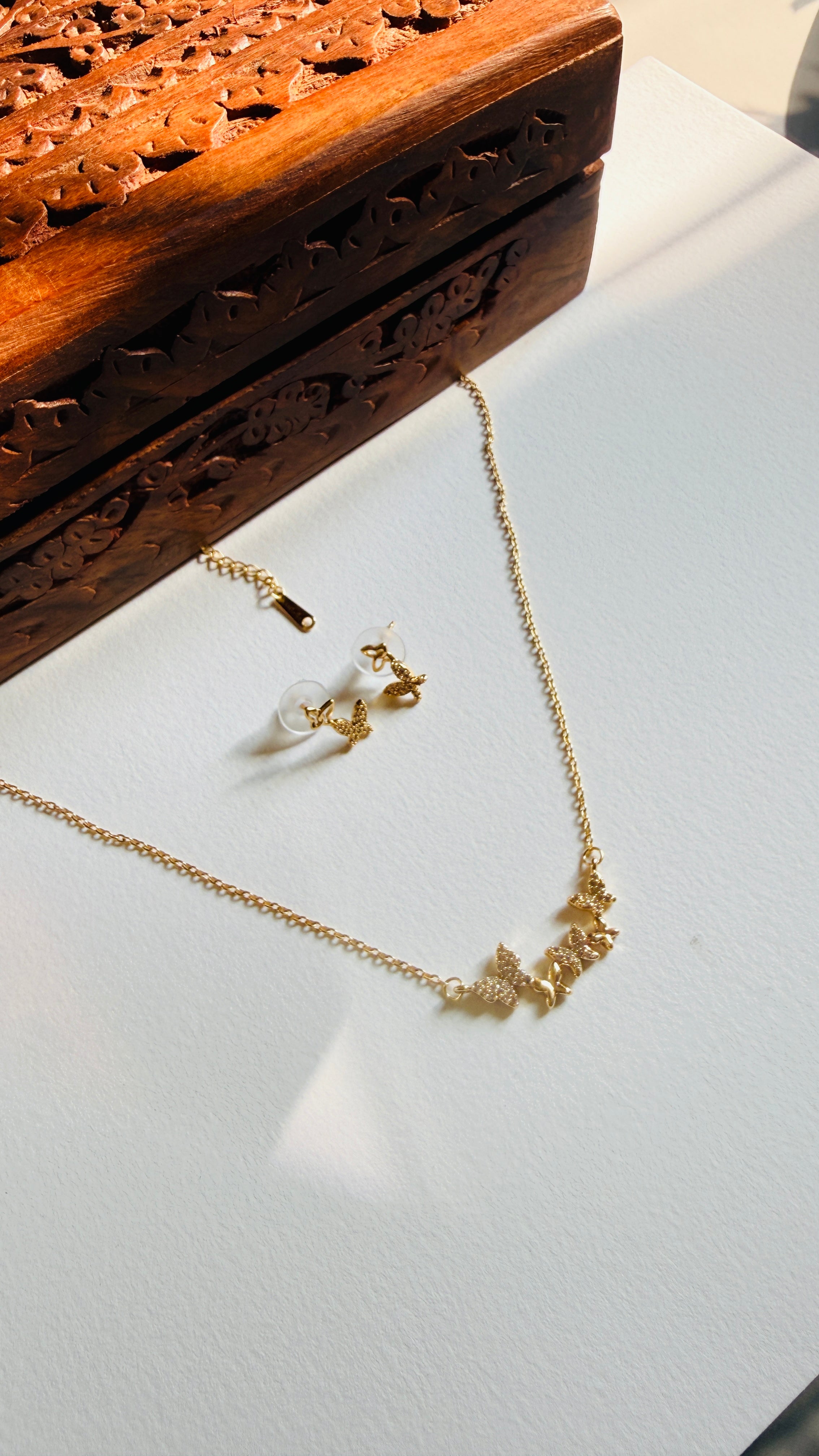 Butterfly Love Antitarnish Necklace Set RJ308