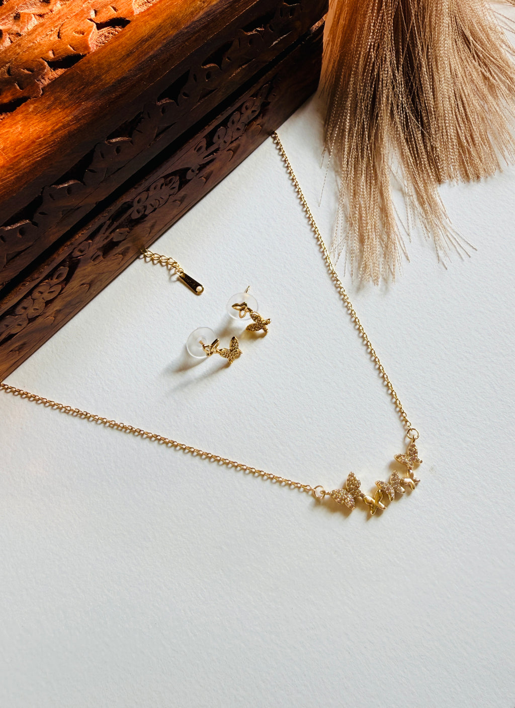 Butterfly Love Antitarnish Necklace Set RJ308