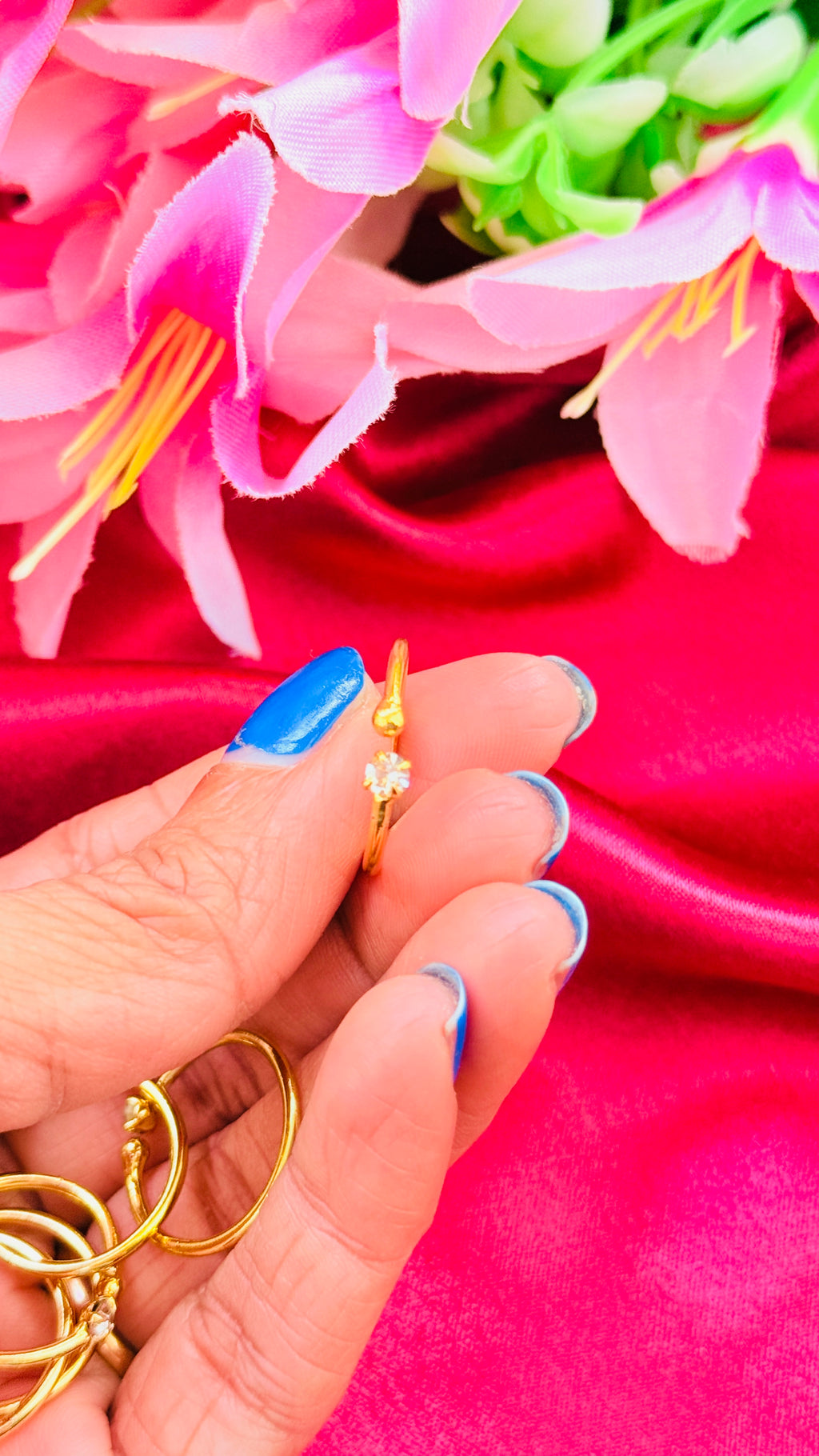 Single Stone Adjustable Toe Ring RJ274