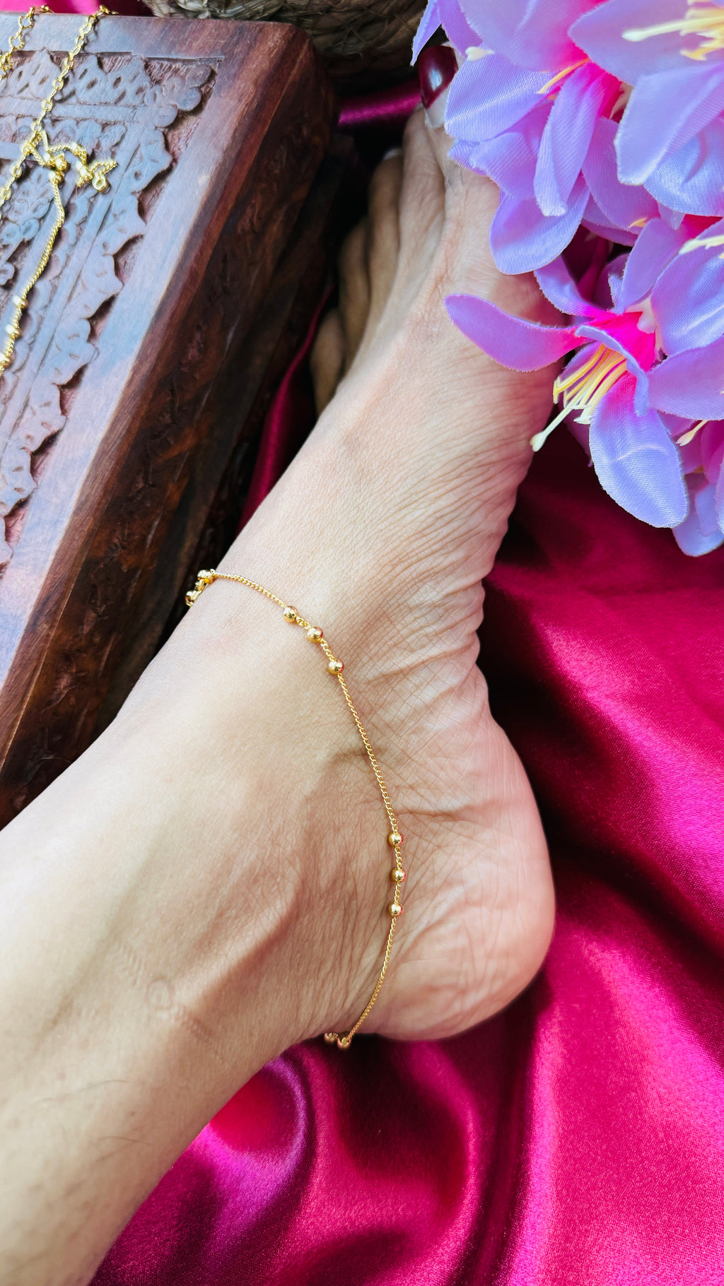 Triple Beads Anklets RJ247 Thick