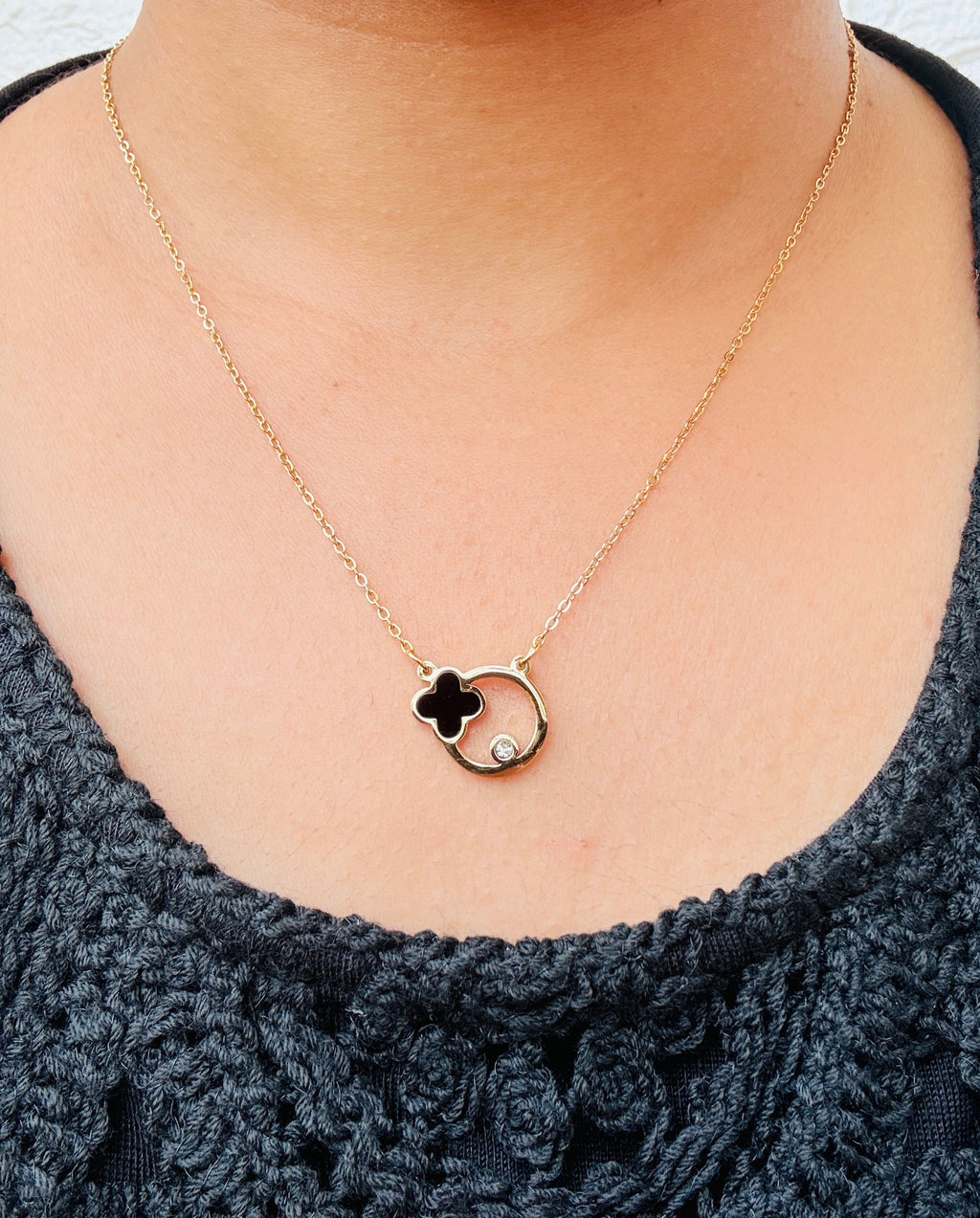 Black Lady Anti tarnish stainless steel neck Chain RJ139