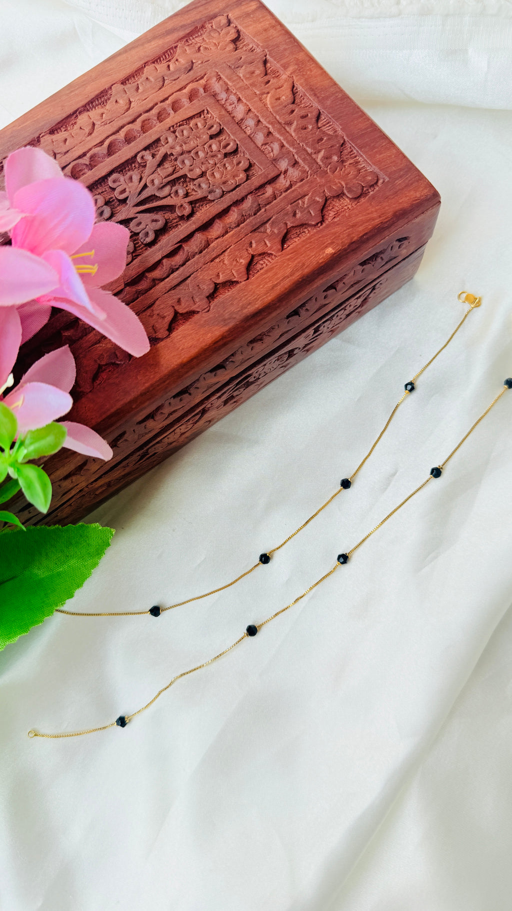 Mangalsutra Gold Plated Anklets RJ372
