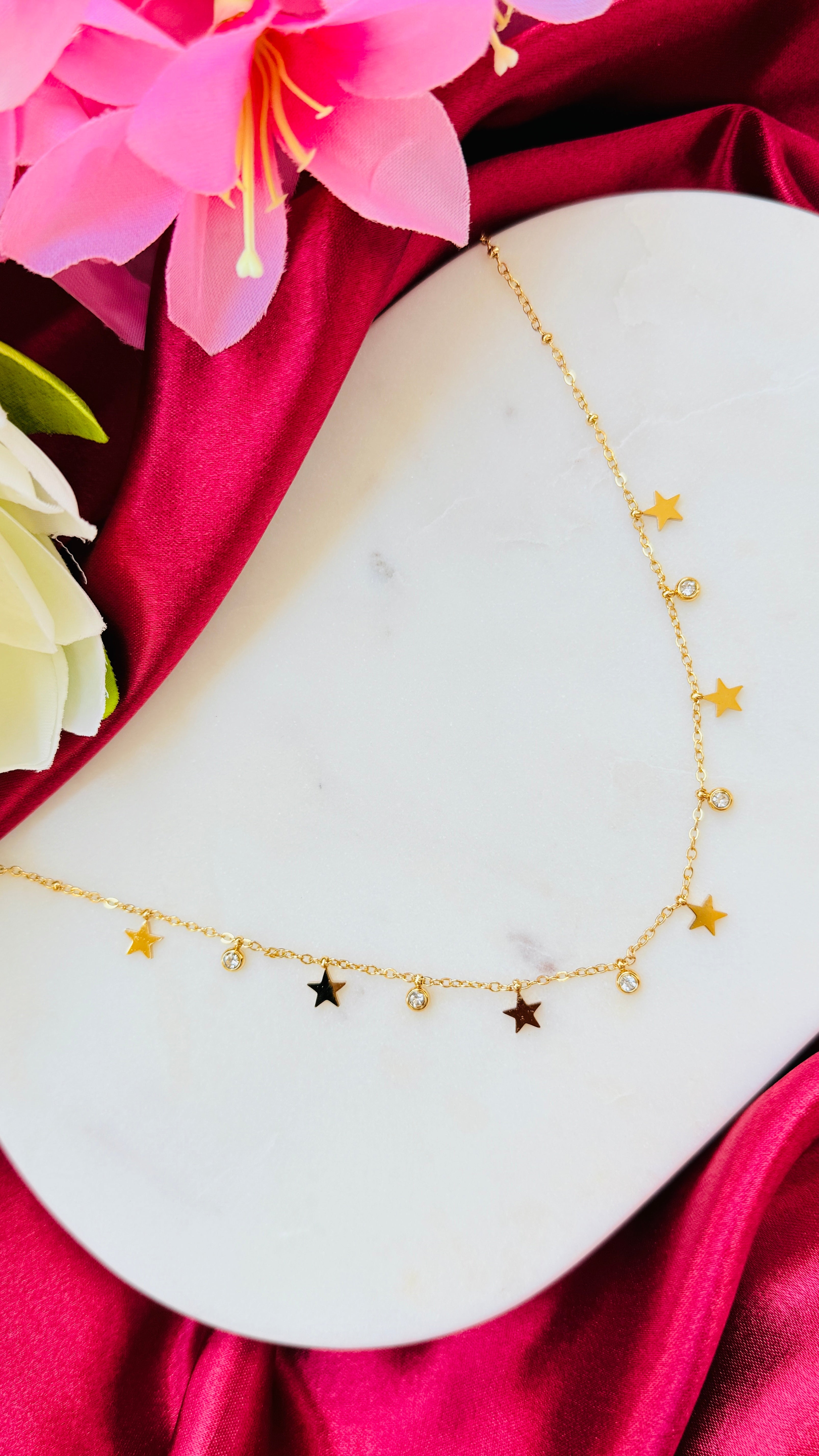 Golden Galaxy Anti Tarnish Necklace RJ243