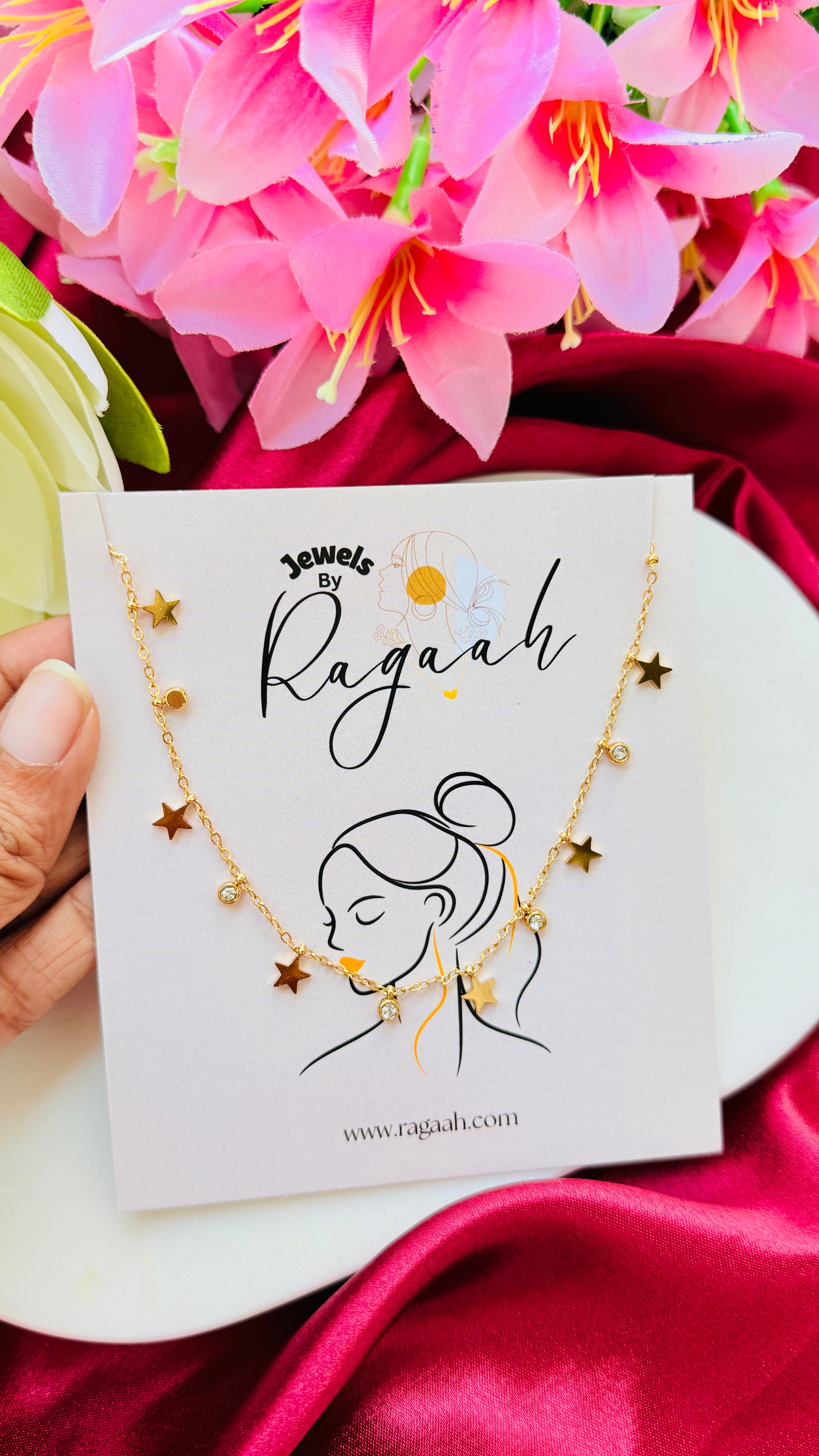 Golden Galaxy Anti Tarnish Necklace RJ243