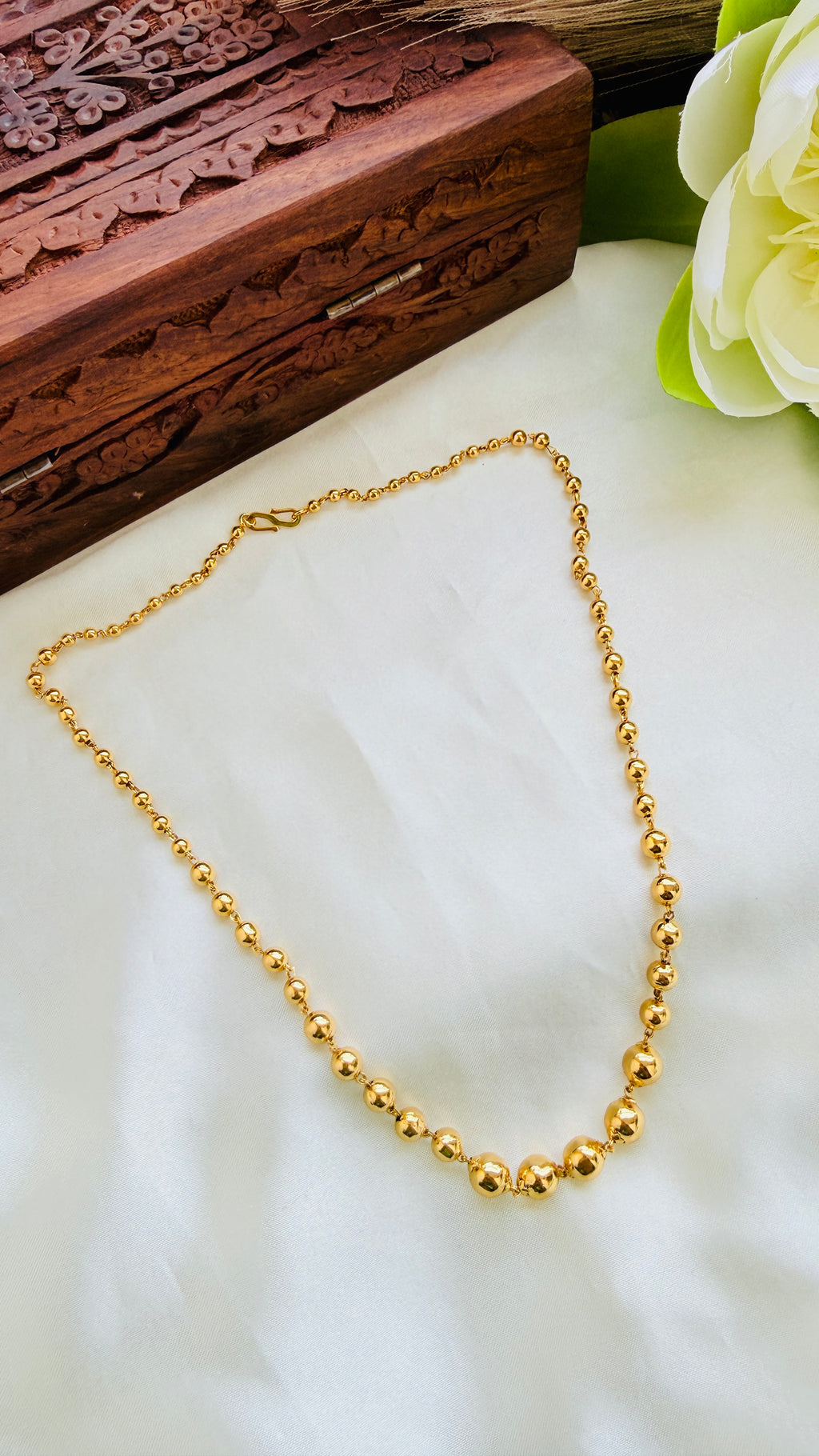 Ball Gold Plated Necklace RJ317