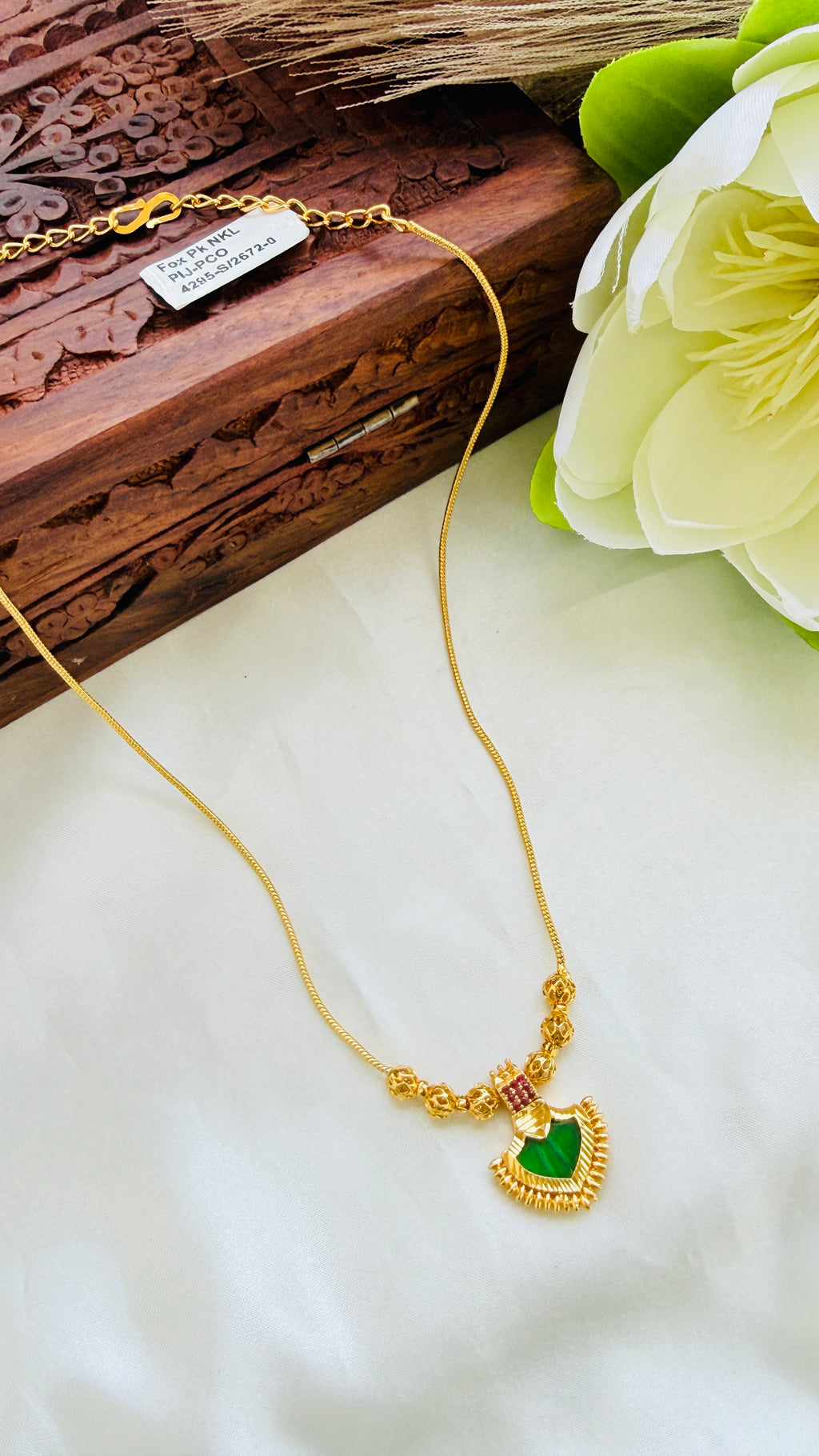 Simpla Palakka Gold Plated Short Haram RJ319