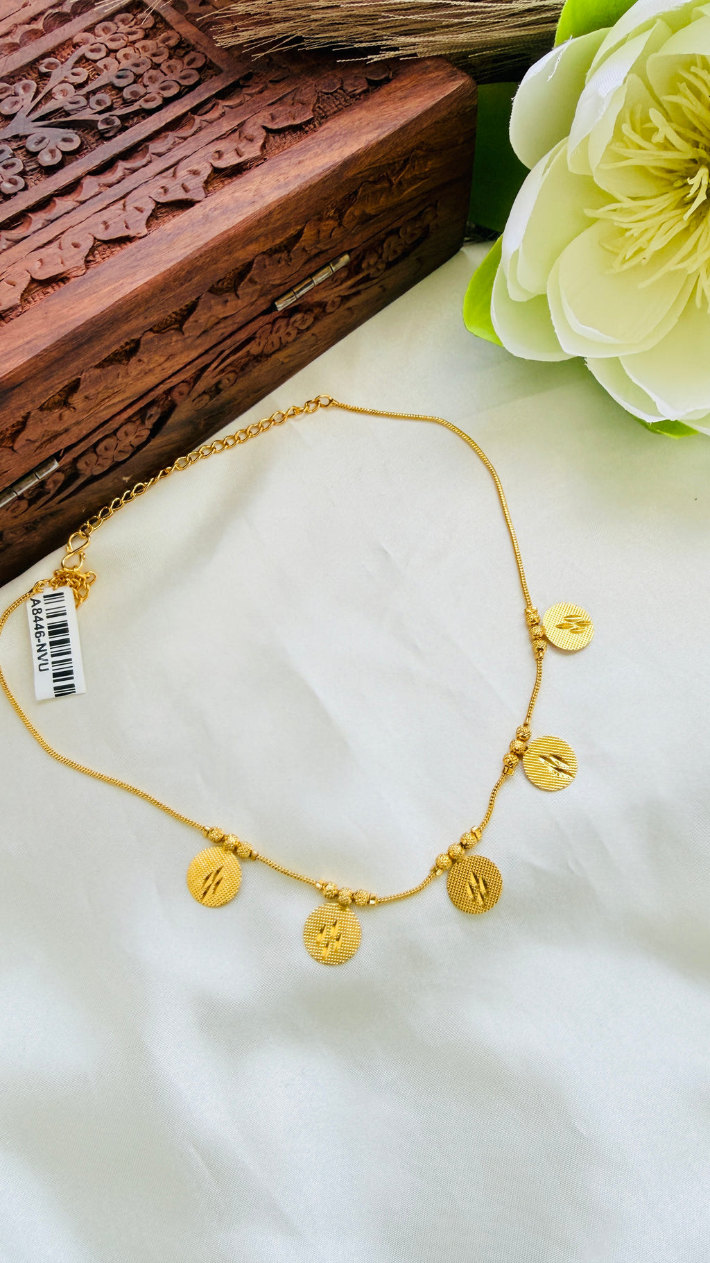 Coin Non Idol Gold Plated Necklace RJ318