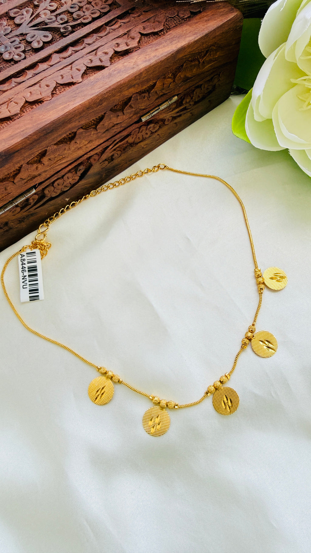Coin Non Idol Gold Plated Necklace RJ318