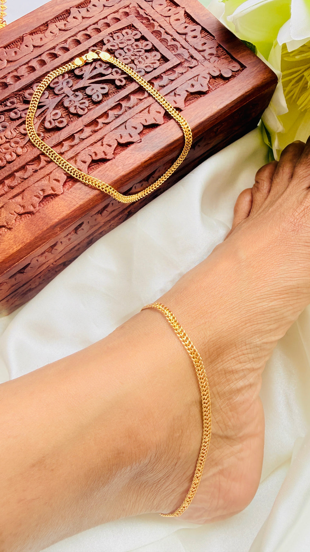 Renkonadi Gold Plated Anklets RJ373
