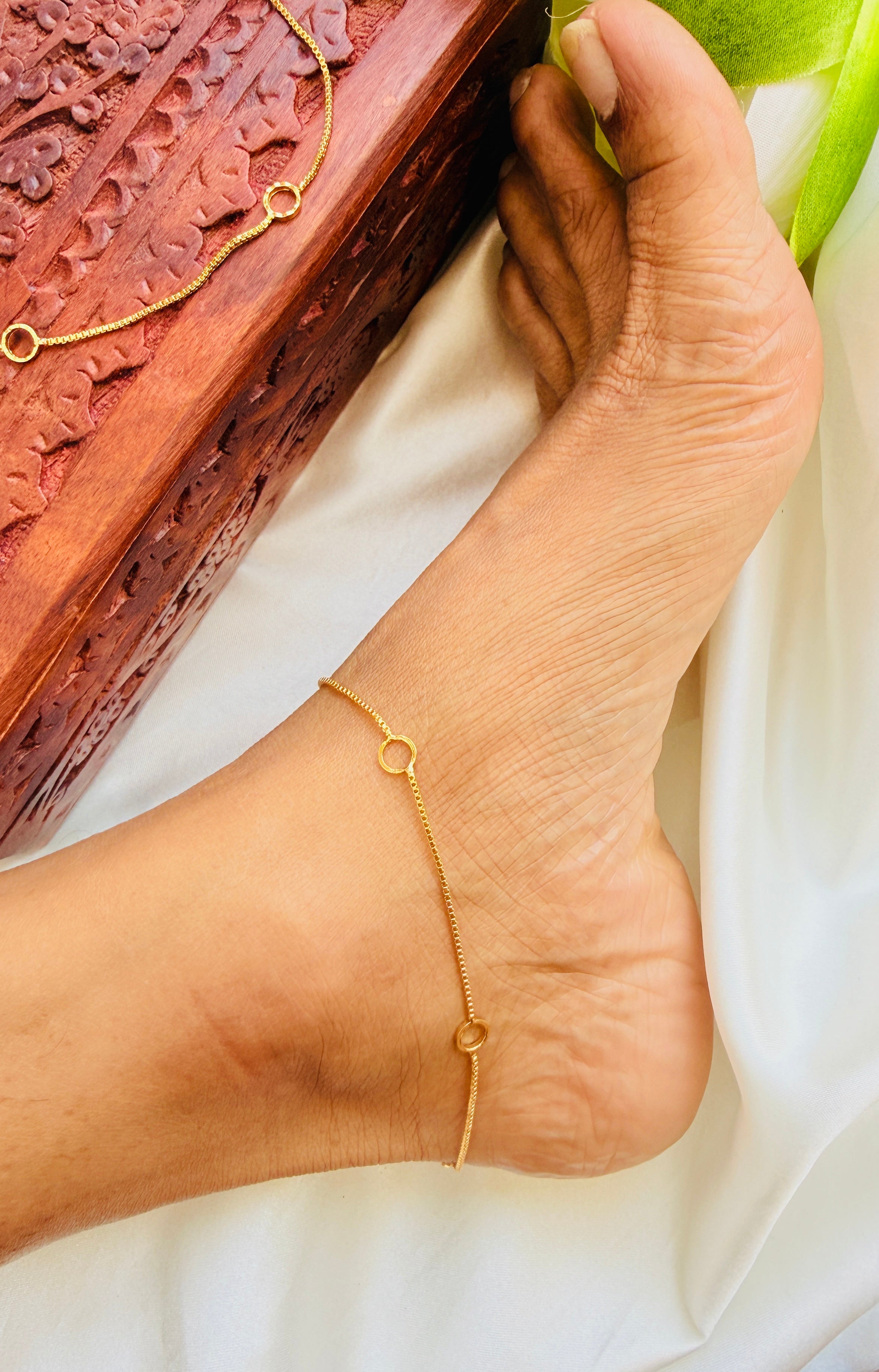 Golden Circle Gold Plated Anklets RJ338