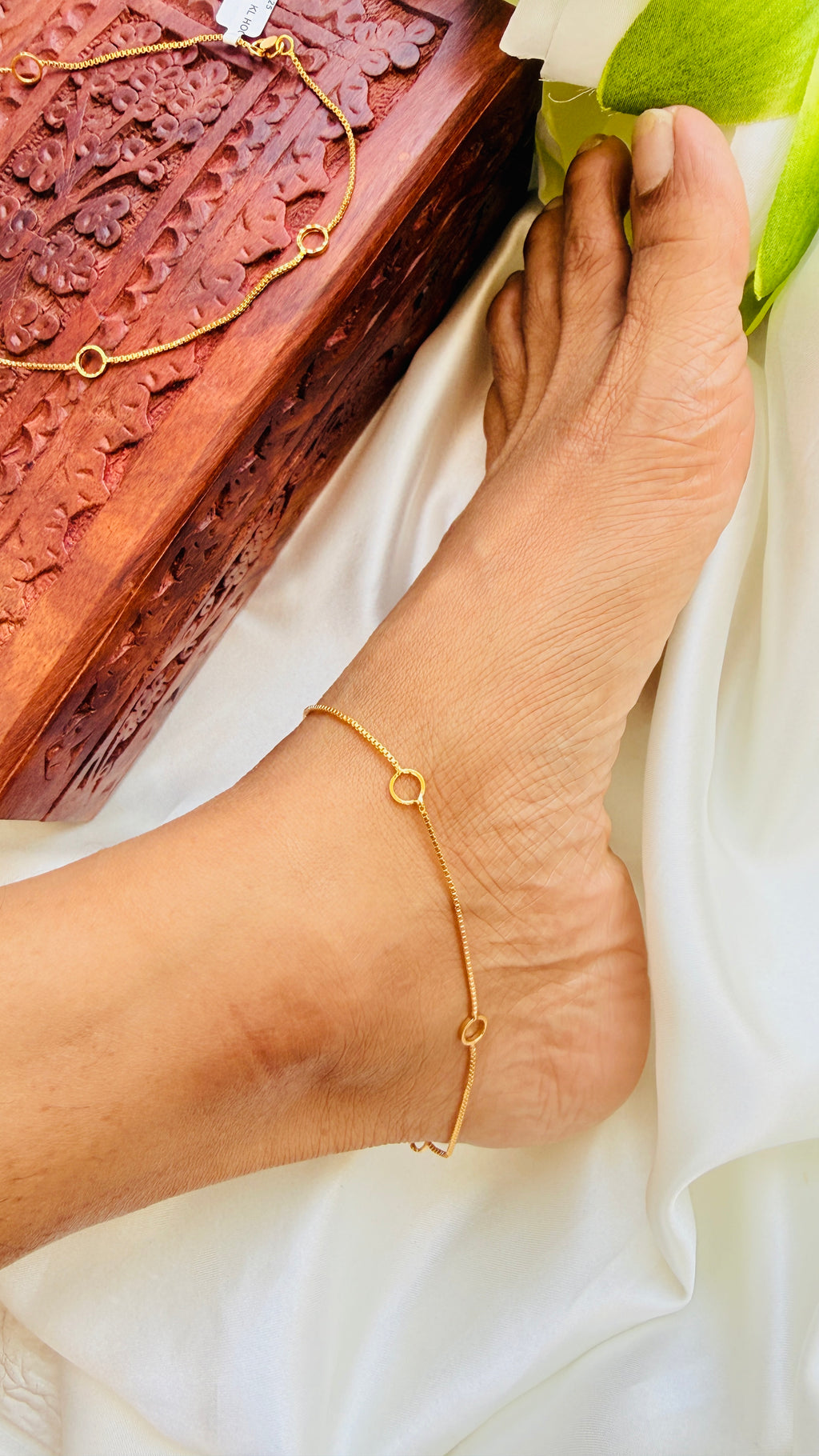 Golden Circle Gold Plated Anklets RJ338