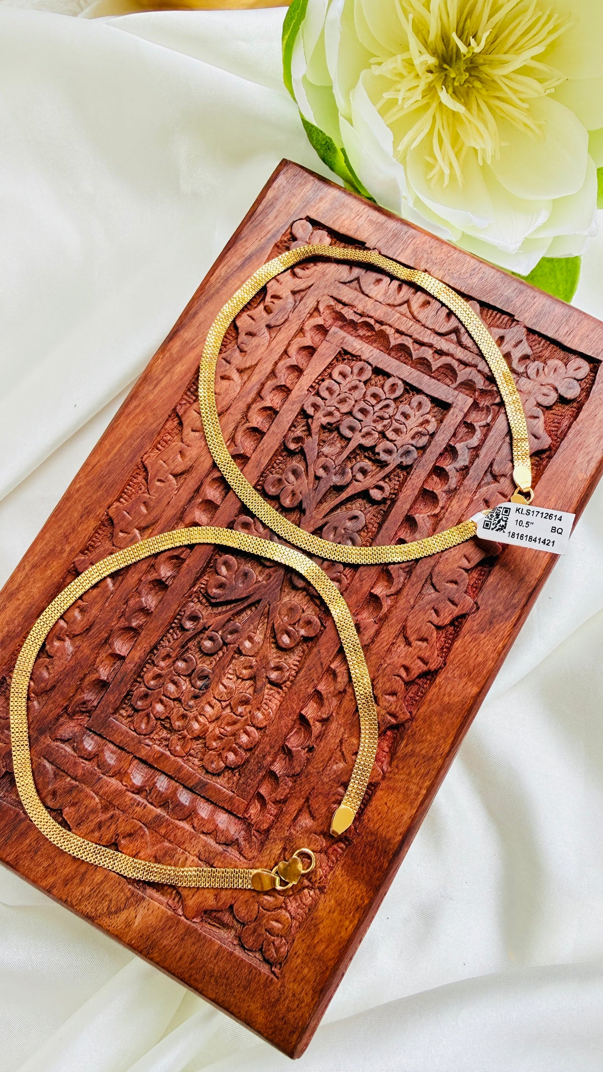 Kasavu Gold Plated Anklets RJ343