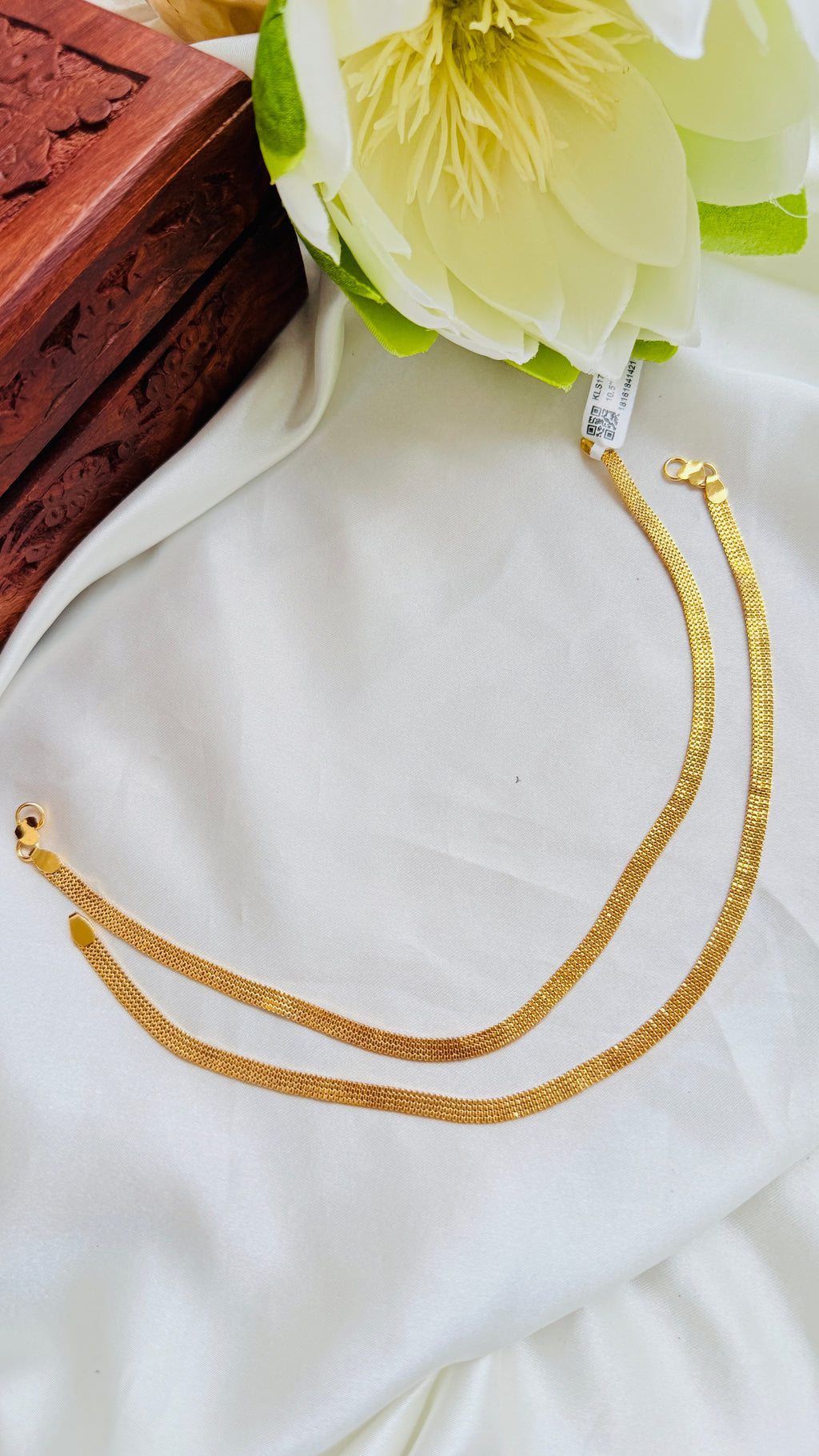 Kasavu Gold Plated Anklets RJ343