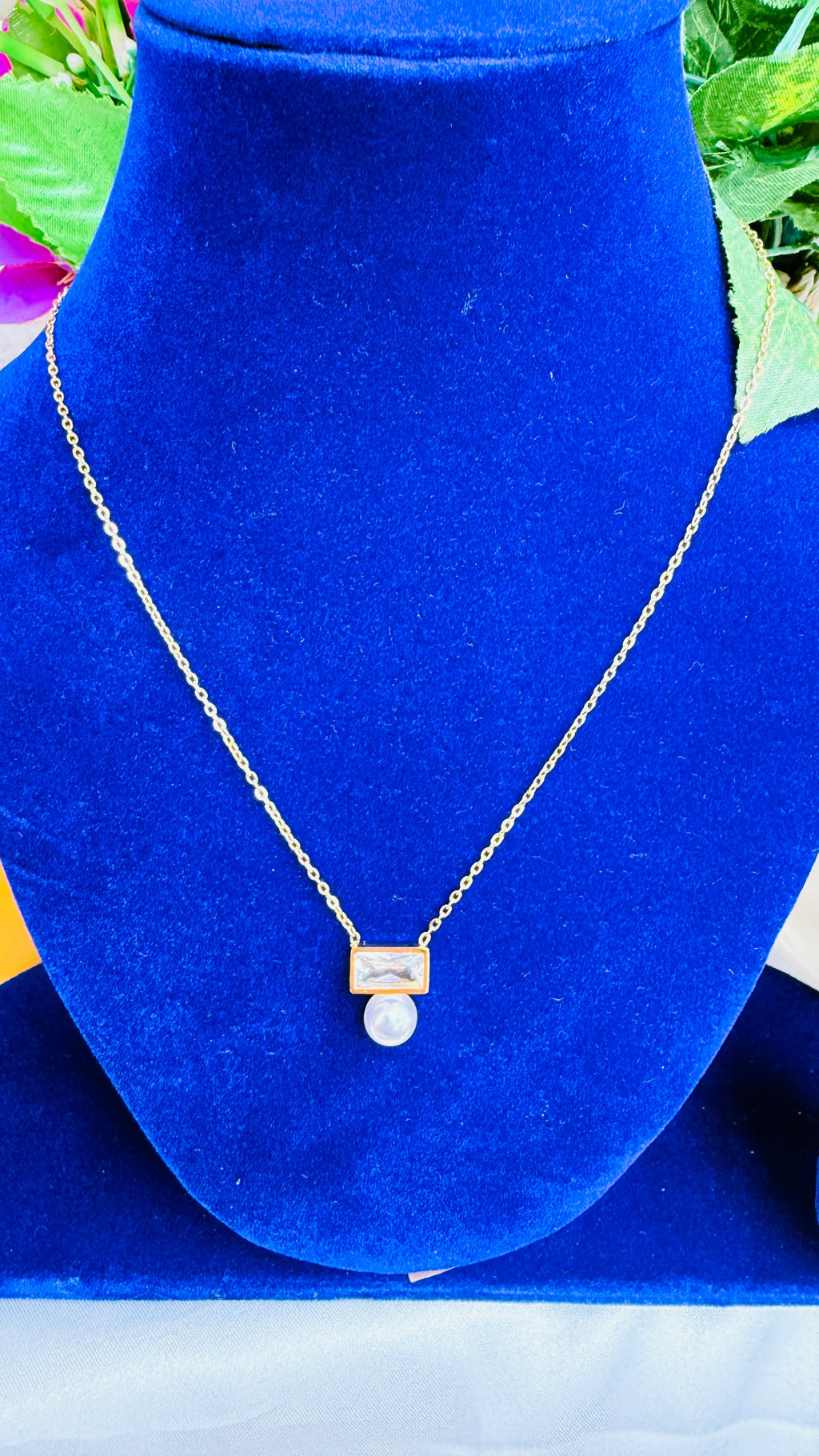 Moonlit Drop Anti tarnish stainless steel neck Chain RJ92