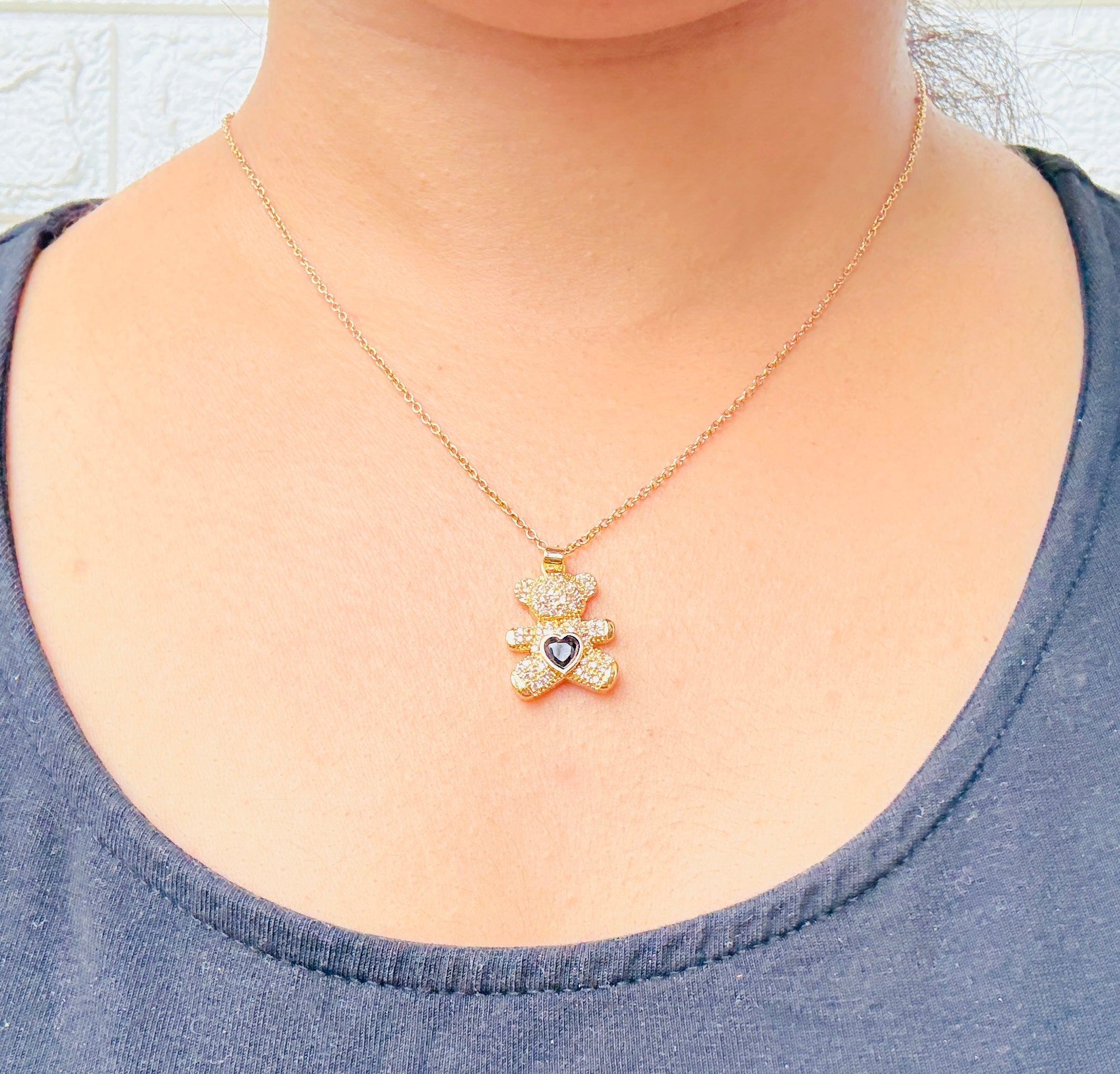 Cute Labubu Anti tarnish stainless steel neck Chain RJ121