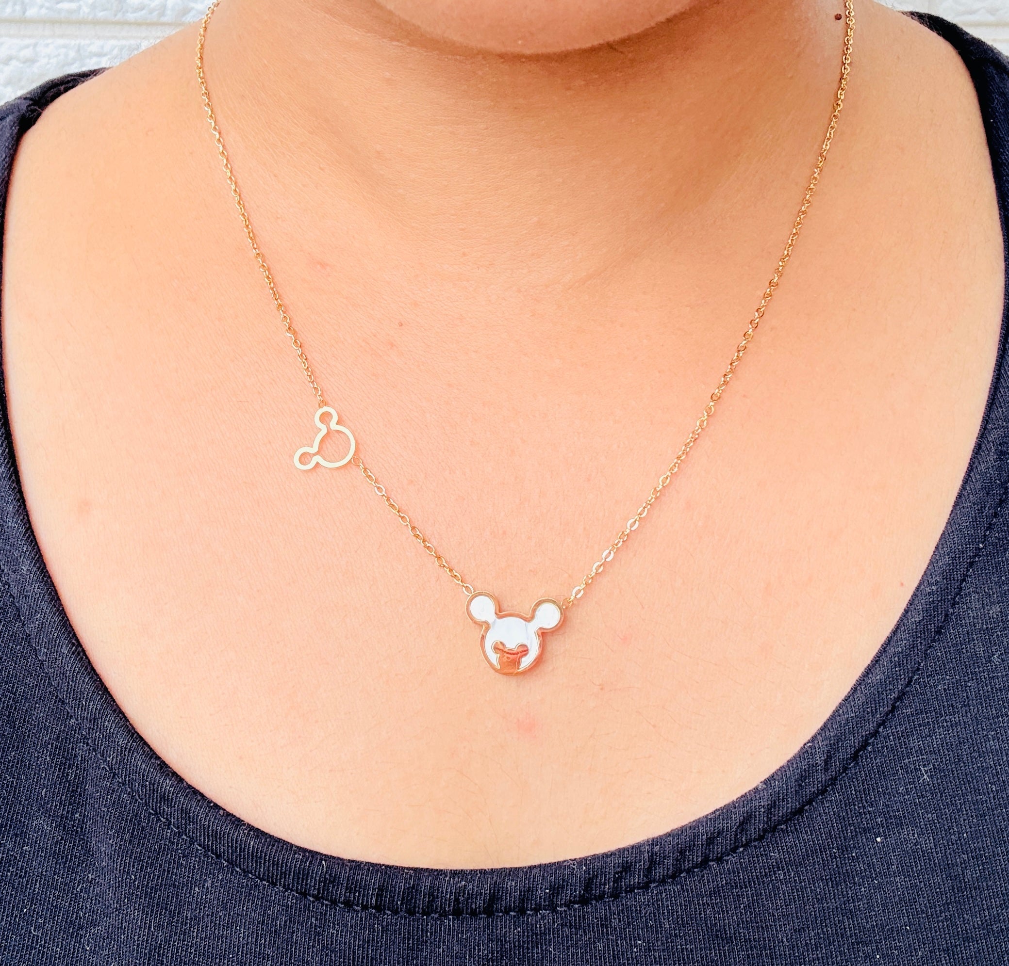 Mickey Spark Anti tarnish stainless steel neck Chain RJ120